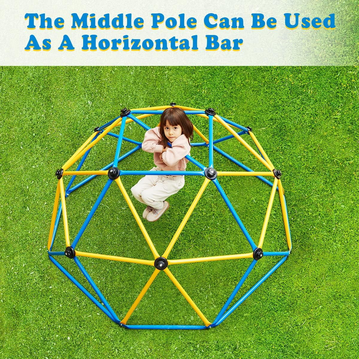 Zupapa 6FT Climbing Dome, Experience Ultimate Fun with The Upgraded Decagonal Geo Dome Climber Outdoor Playset and Easy Assembly Play Equipment for Kids - Image 5