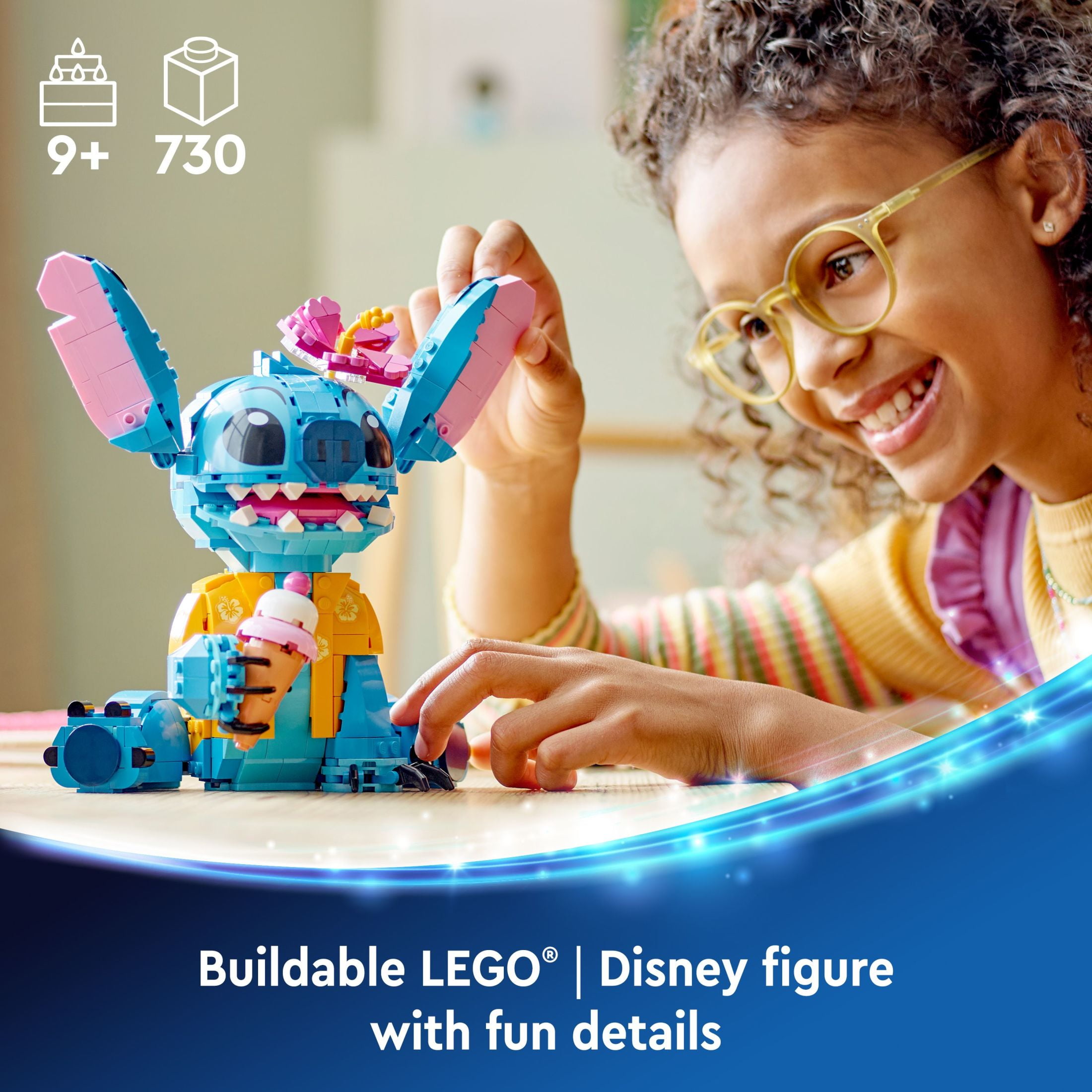 LEGO Disney Stitch - Toy Building Kit - Buildable Figure with Ice Cream Cone - Fun Birthday Gift for Kids, 43249 - Image 5