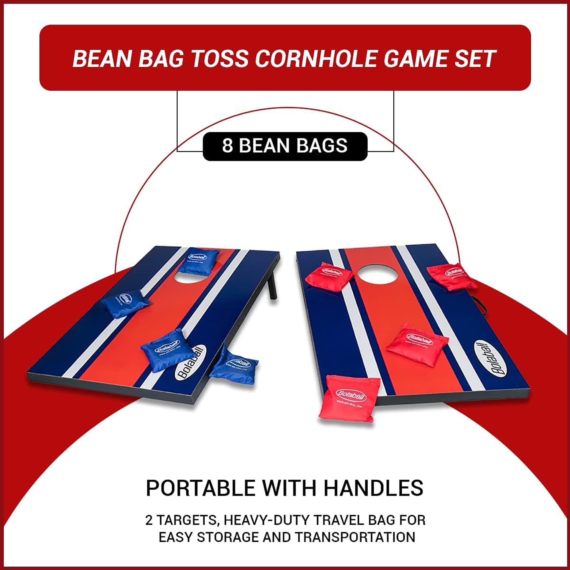 Ergode Bolaball MDF Board Bean Bag Toss Cornhole Game Set 317549 - Image 3
