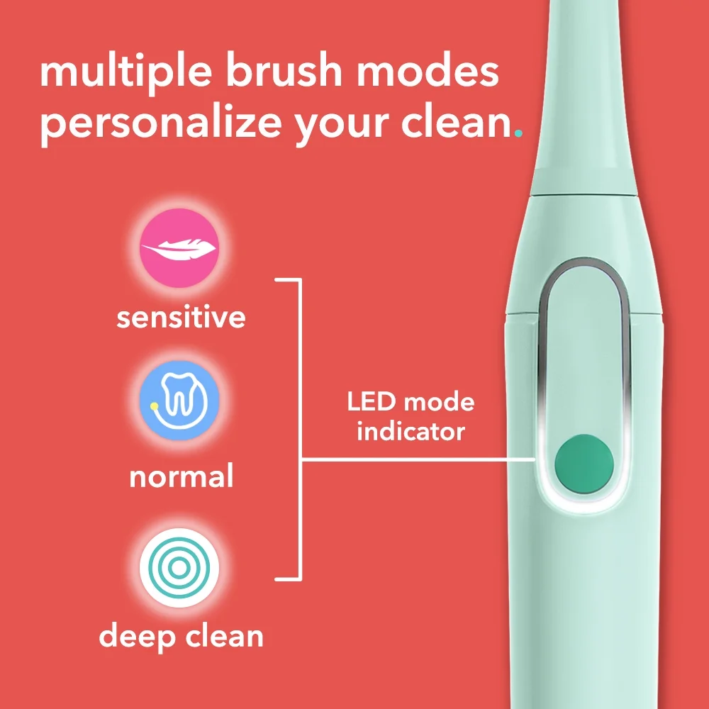 hum by Colgate Smart Electric Toothbrush, Rechargeable Sonic Toothbrush with Travel Case, Teal - Image 4