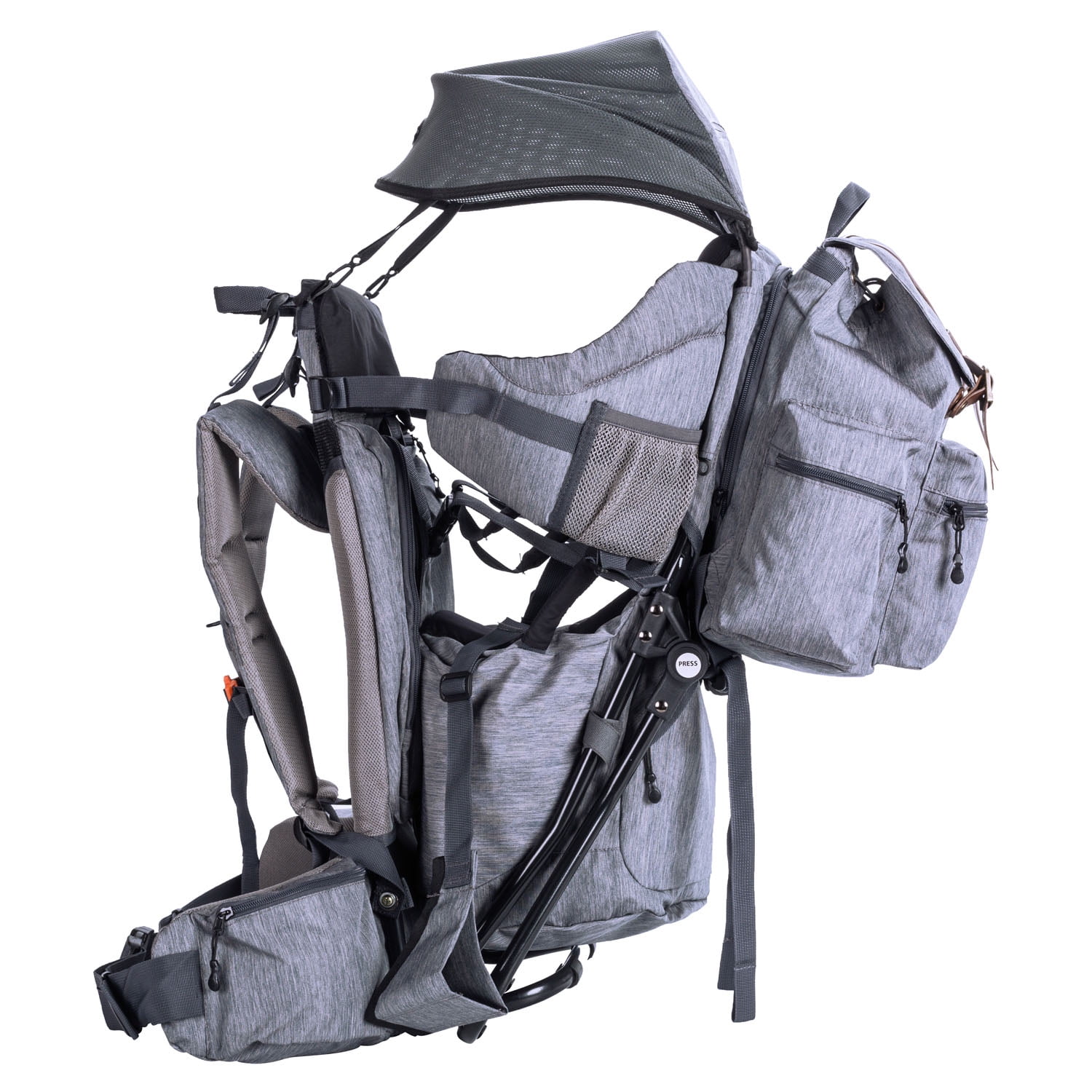 ClevrPlus Urban Explorer Hiking Baby Backpack Child Carrier, Heather Gray - - Image 7