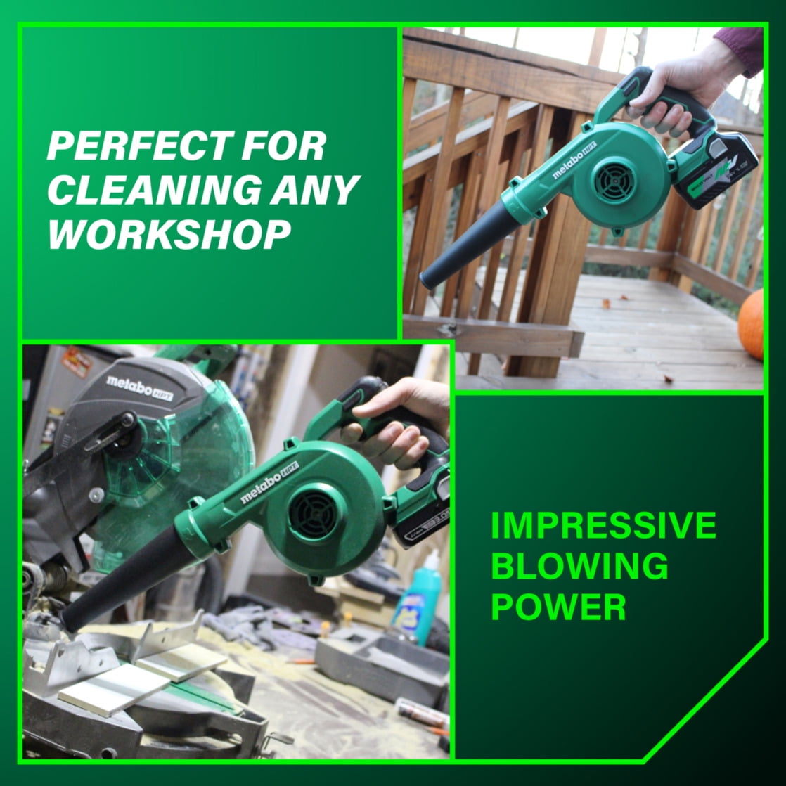 Metabo HPT 18V MultiVolt Cordless Compact Blower, Powerful 124 CFM Air Volume, Maximum Air Velocity 213 MPH, Lightweight Design, Variable Speed Trigger, Lock-On Switch, Tool Body Only, RB18DCQ4 - Image 12