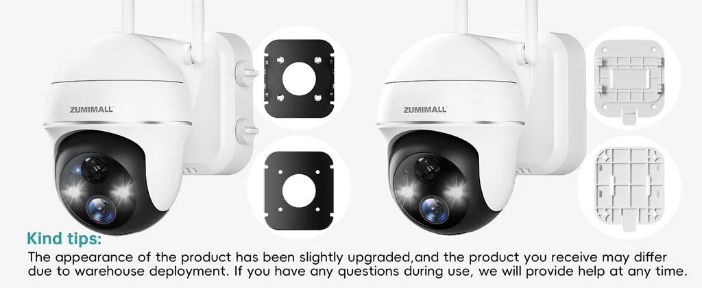 2K Security Camera Outdoor Wireless WiFi with 360° PTZ ZUMIMALL Battery Powered Wireless Cameras for Home Surveillance Spotlight & Siren/PIR Detection/3MP Color Night Vision/2-Way - Image 7