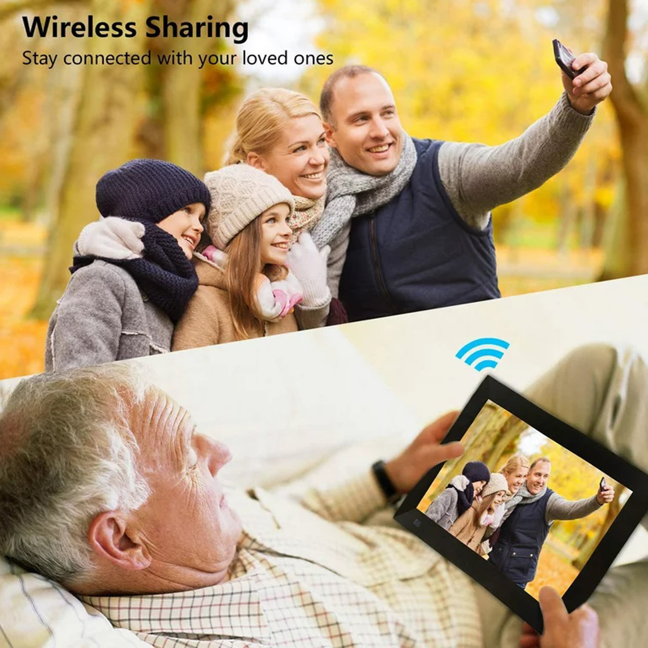 Lvelia Wifi Digital Photo Picture Frame with 32GB Storage, 10.1 inch IPS HD Touch Screen, Auto-Rotate Slideshow,Perfect Gift for Family & Friends - Image 10