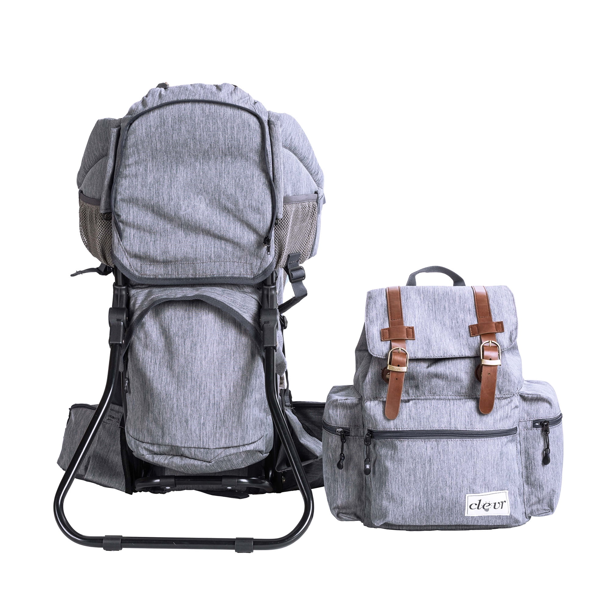 ClevrPlus Urban Explorer Hiking Baby Backpack Child Carrier, Heather Gray - - Image 6