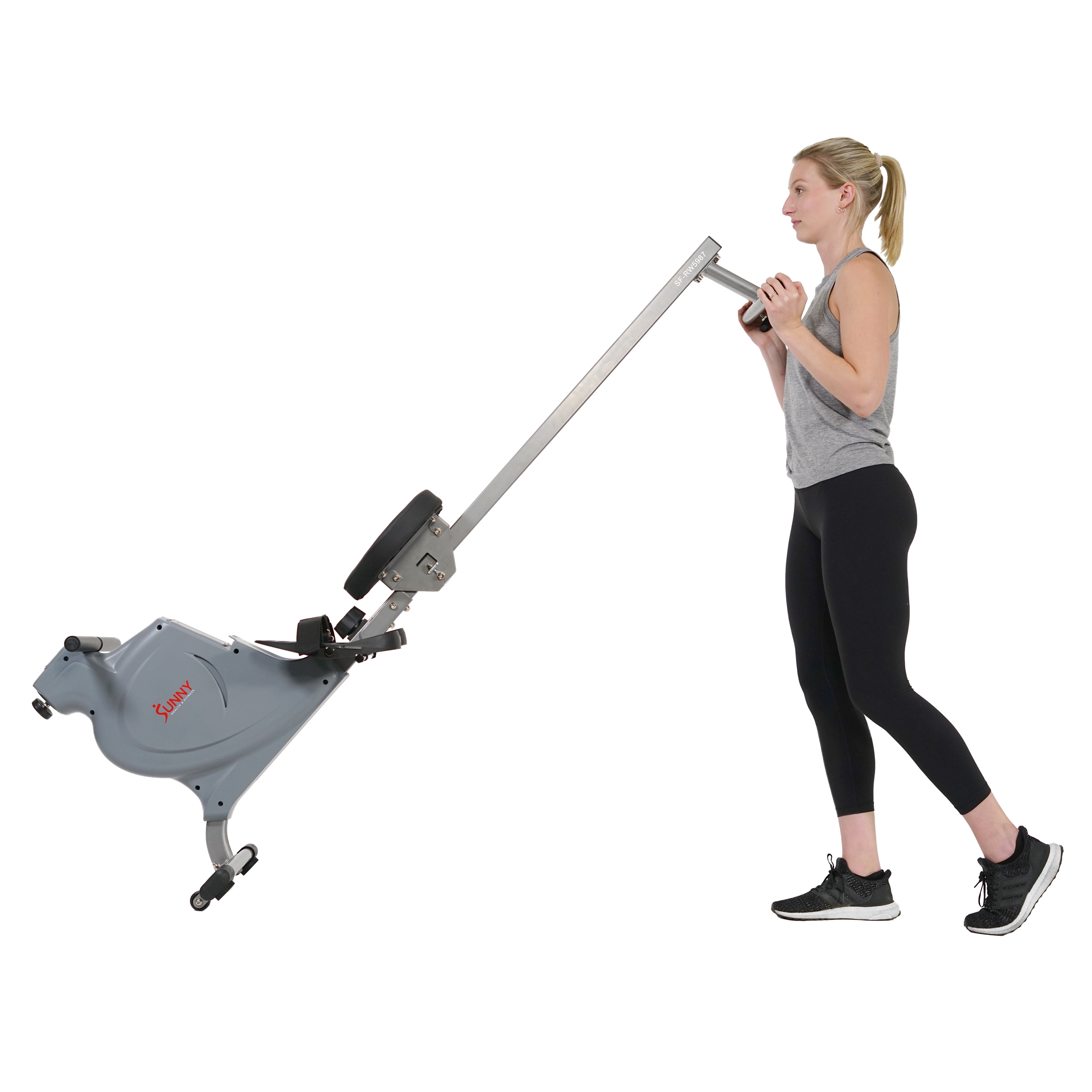 Sunny Health & Fitness Space Efficient Convenient Magnetic Rowing Machine – SF-RW5987 - Image 8