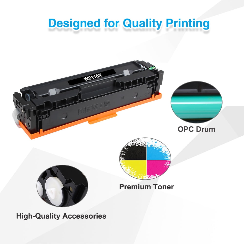 206X 206A Toner Cartridges with Chip Compatible for HP 206X 206A W2110X W2111X W2112X W2113X Color LaserJet Pro MFP M283fdw M283cdw M255dw M282nw Printer ink(Black Cyan Magenta Yellow, 4-Pack) - Image 3
