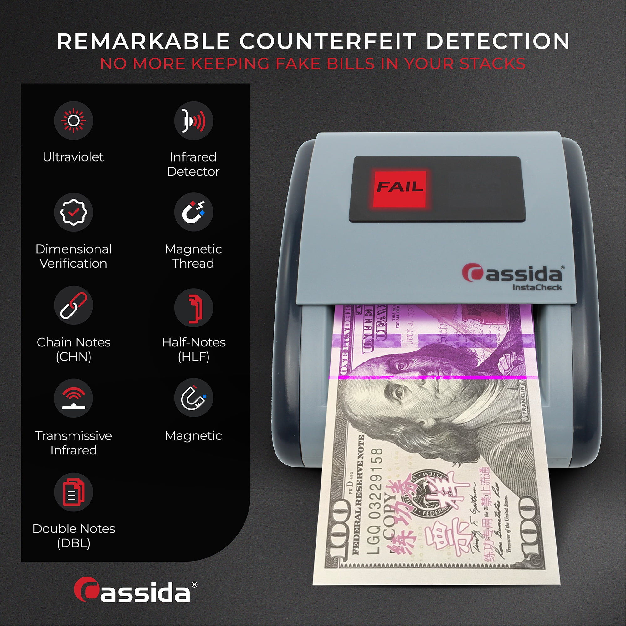 Cassida Instacheck Counterfeit Detector with Simple and Efficient Pass/Fail Indicators - Image 3