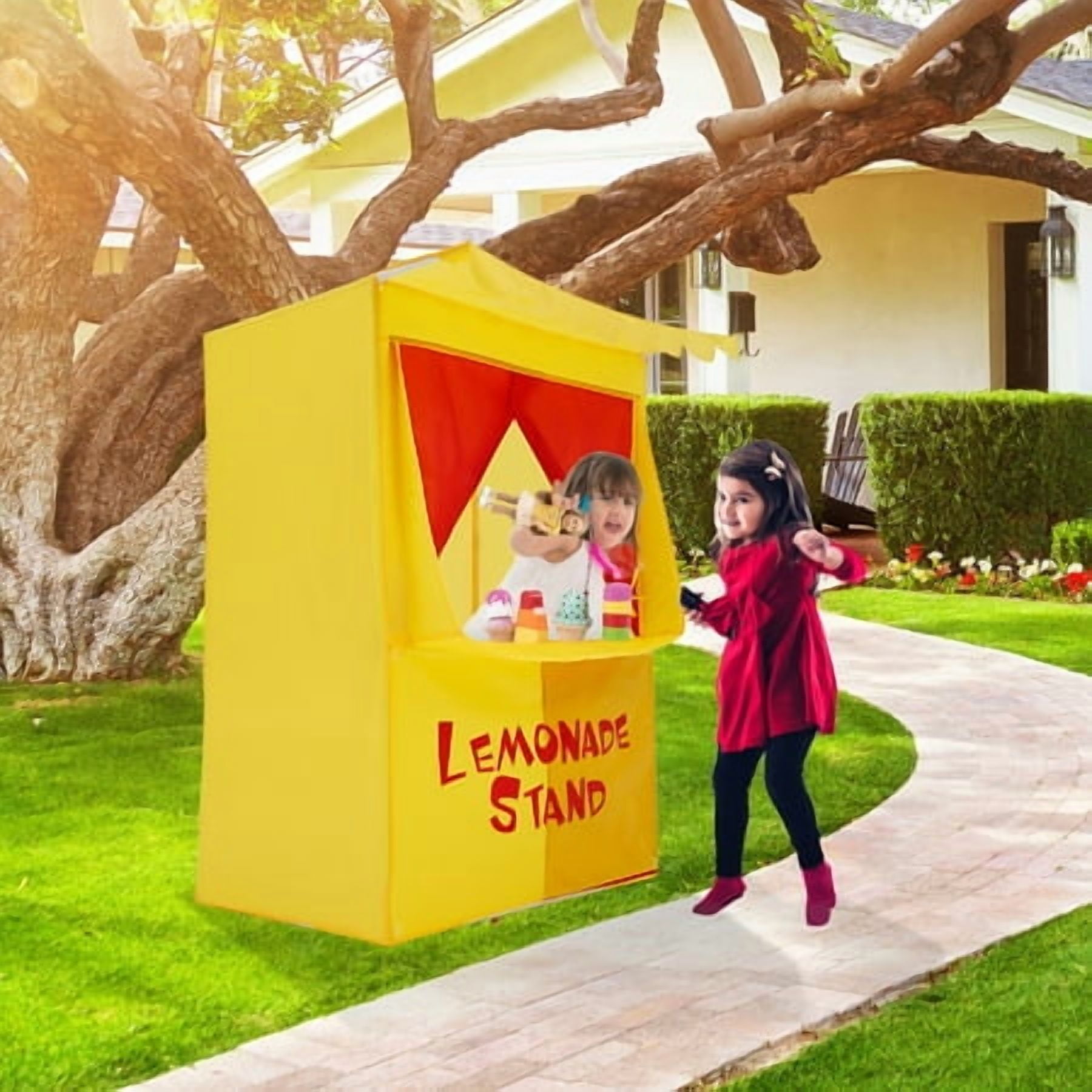 Kids Play Tent Puppet Playhouse Pop Up For Children - Image 5