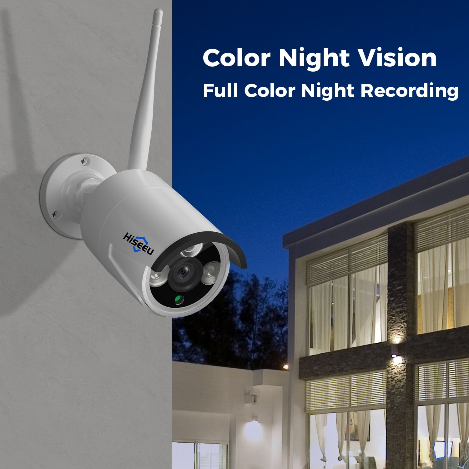 Hiseeu Security Wired Camera System, 10CH 3MP NVR Home Security, 1080P IP Security Surveillance Cameras with 2 Way Audio, IP66 Waterproof, for Indoor Outdoor, No HDD (Wireless Wi-Fi) - Image 4