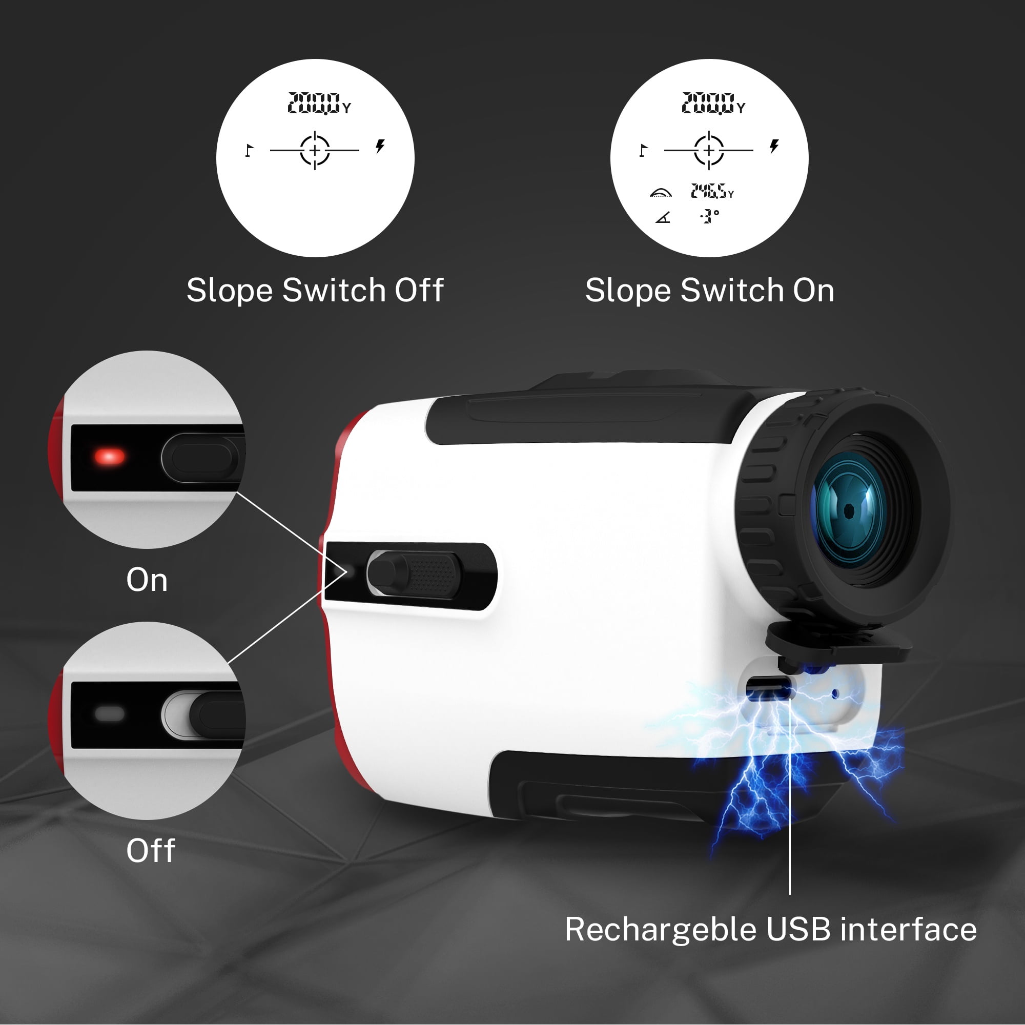 Segmart Laser Golf Rangefinder for Best Gift, 900 Yards 7X Magnification Clear View Laser Range Finder for Hunting, Slope Measurement for Golfers, Continuous Scan - Image 9