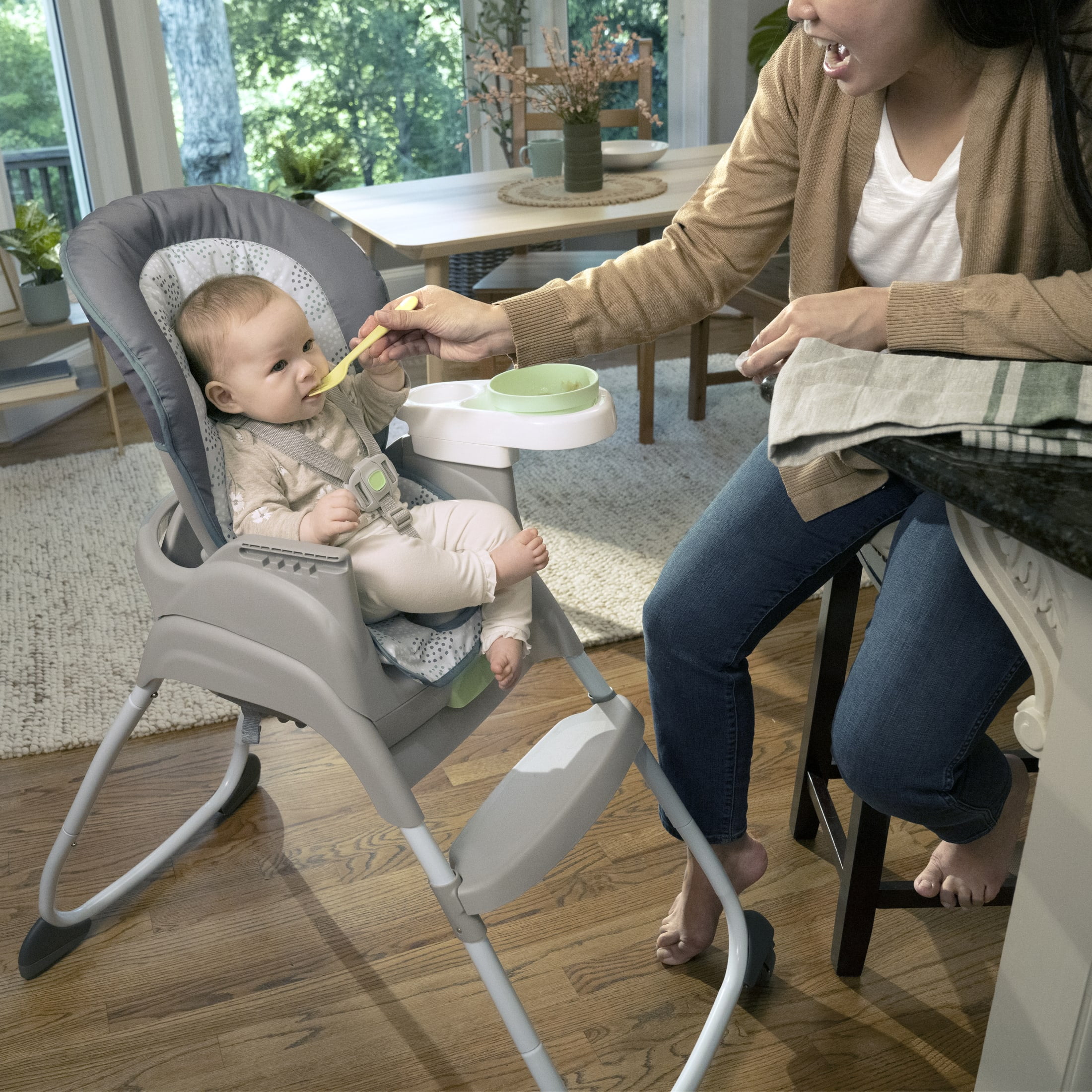 Ingenuity Full Course 6-in-1 Infant Baby High Chair, Unisex, Age Up to 5 Years, Astro, Gray - Image 5