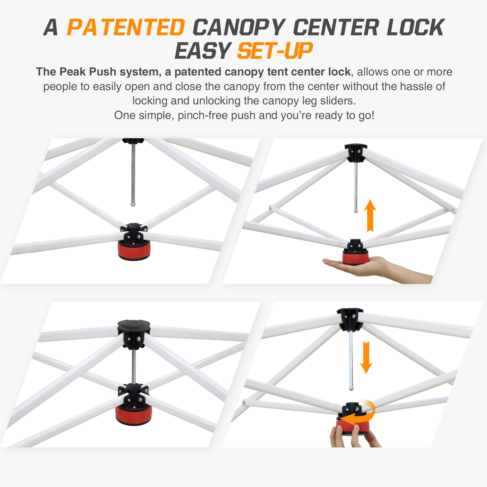 EAGLE PEAK 10’ x 10’ Outdoor Canopies Easy One Person Setup, UV Protected, Water Resistant - Image 9