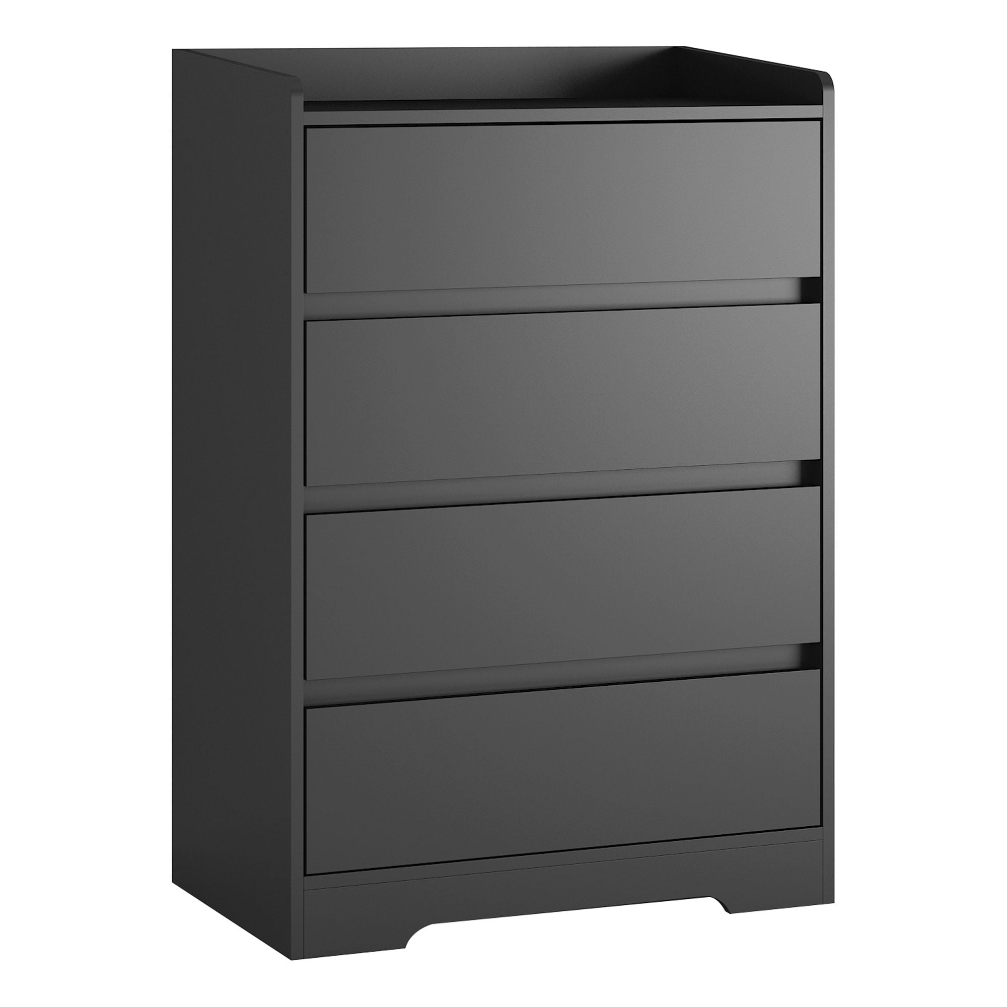 Aukfa Wood 4 Drawer Dresser,Chest of Drawer with Anti-fall Device, Black - Image 5