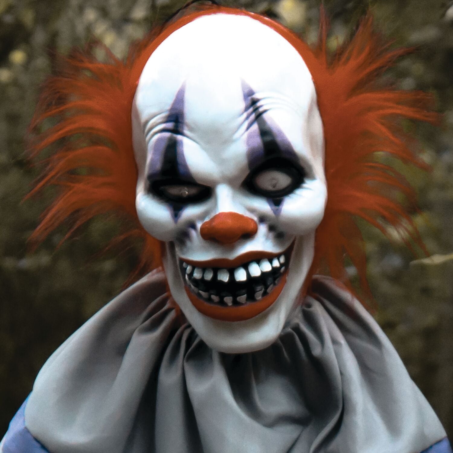 Haunted Hill Farm 5 ft Life-Size Animatronic Clown with Lights and Sound, Indoor/Covered Outdoor Halloween Decoration, HHCLOWN-23FLSA - Image 13