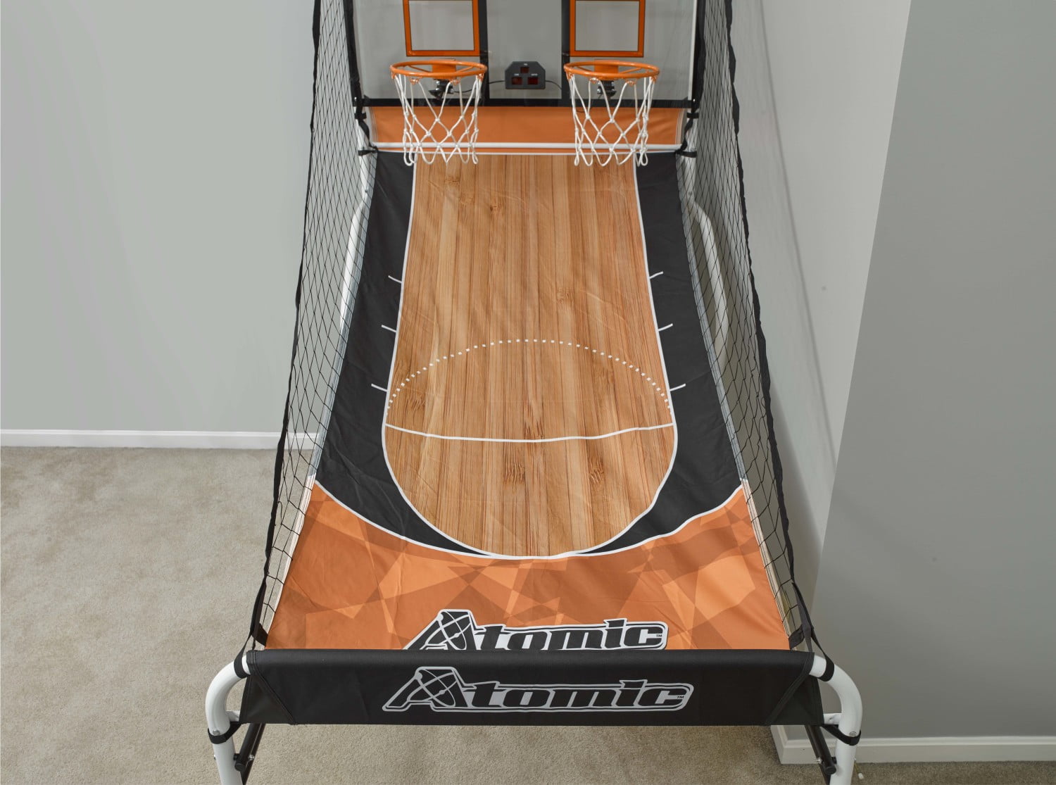 Atomic Slam Dunk Basketball Shootout Includes 4 Miniature Basketballs and Air Pump and Needle - Image 6