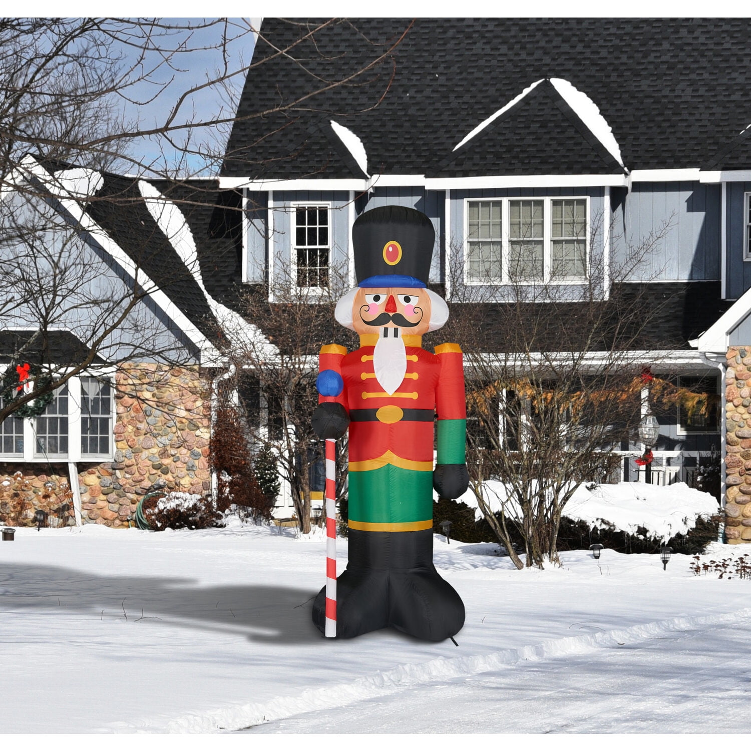 Fraser Hill Farm 10 ft Tall Pre lit Nutcracker Inflatable, FHFNUTCRK201-L - Image 4