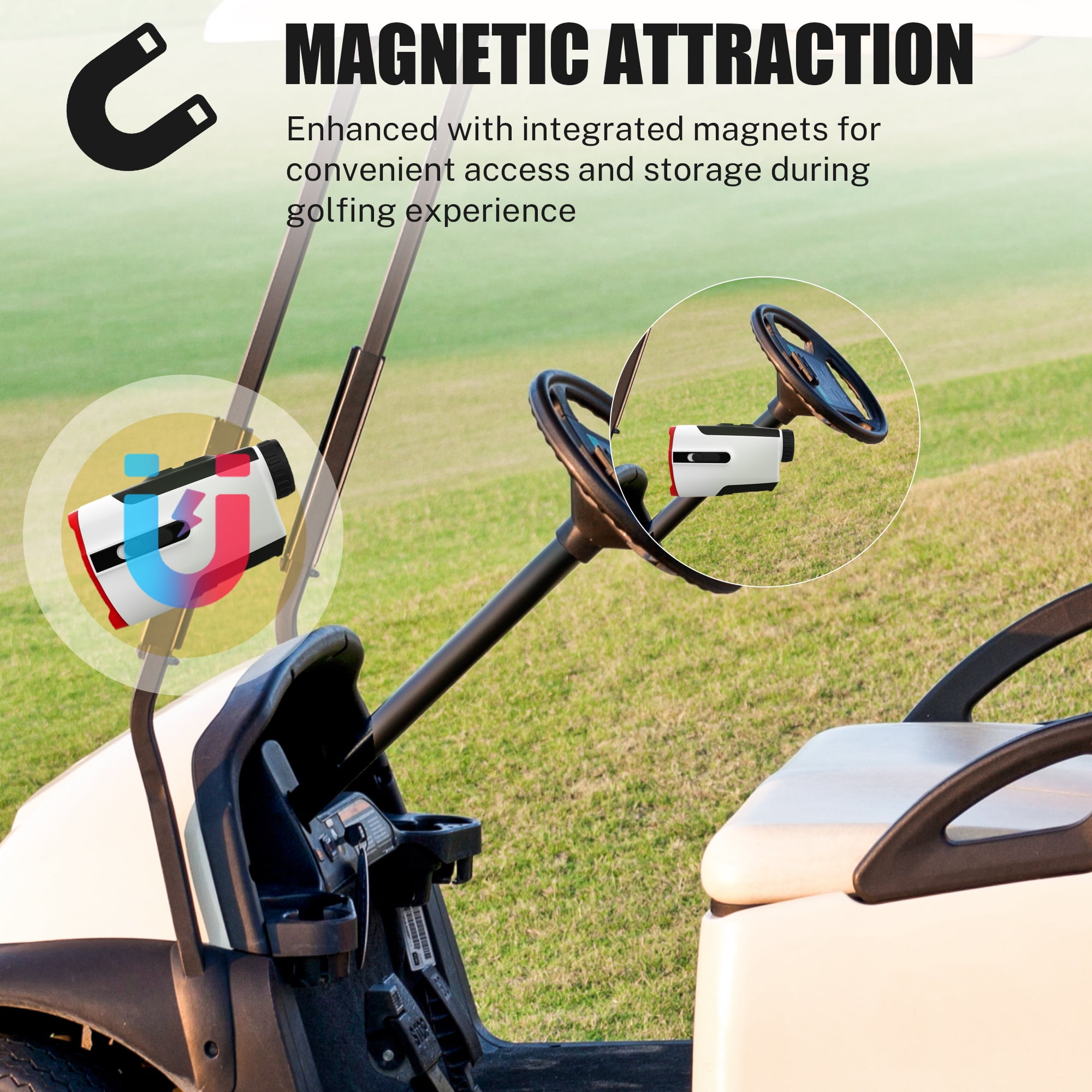 Segmart Laser Golf Rangefinder for Best Gift, 900 Yards 7X Magnification Clear View Laser Range Finder for Hunting, Slope Measurement for Golfers, Continuous Scan - Image 3