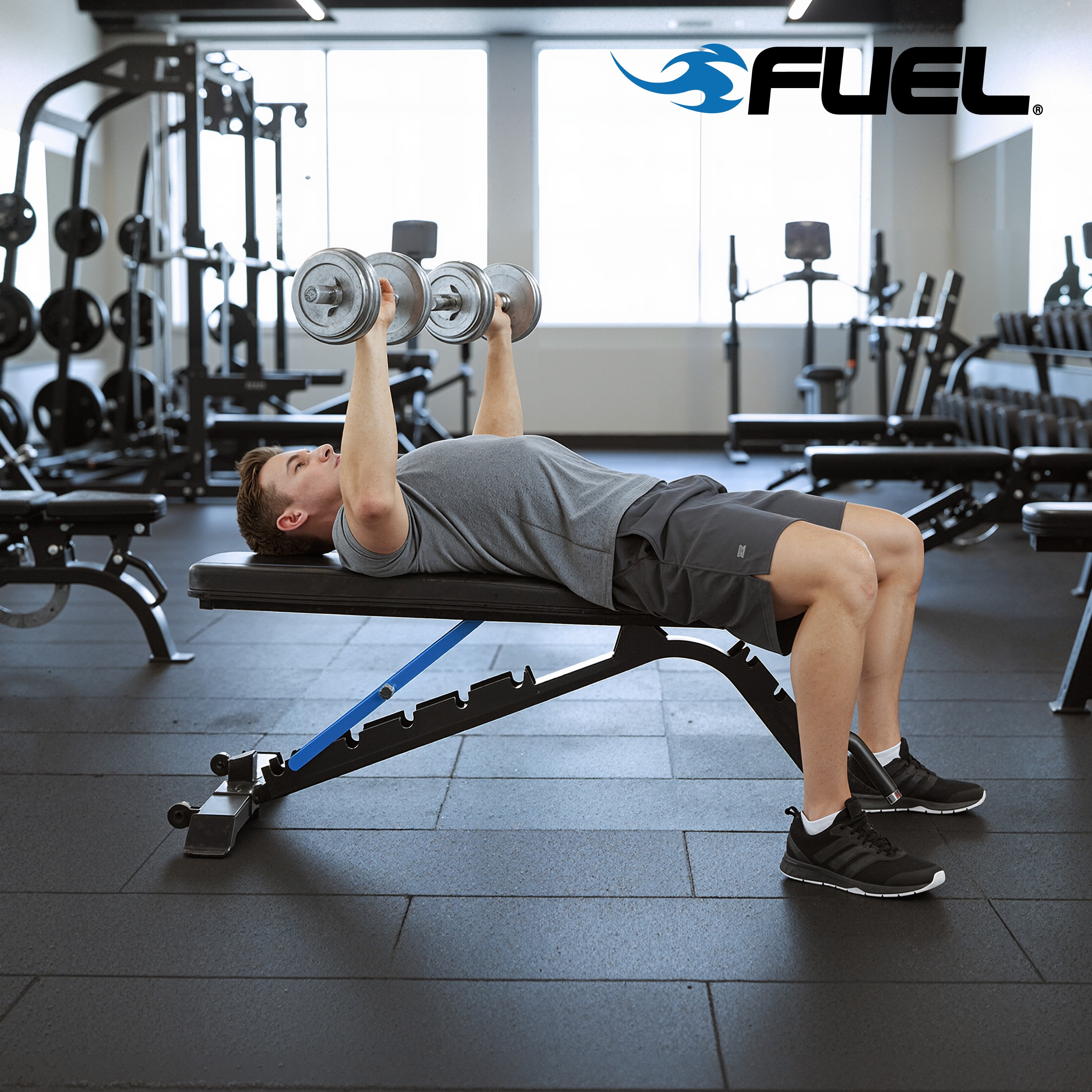 Fuel Pureformance Adjustable FID (Flat Incline Decline) Weight Bench, 500lb Capacity - Image 8