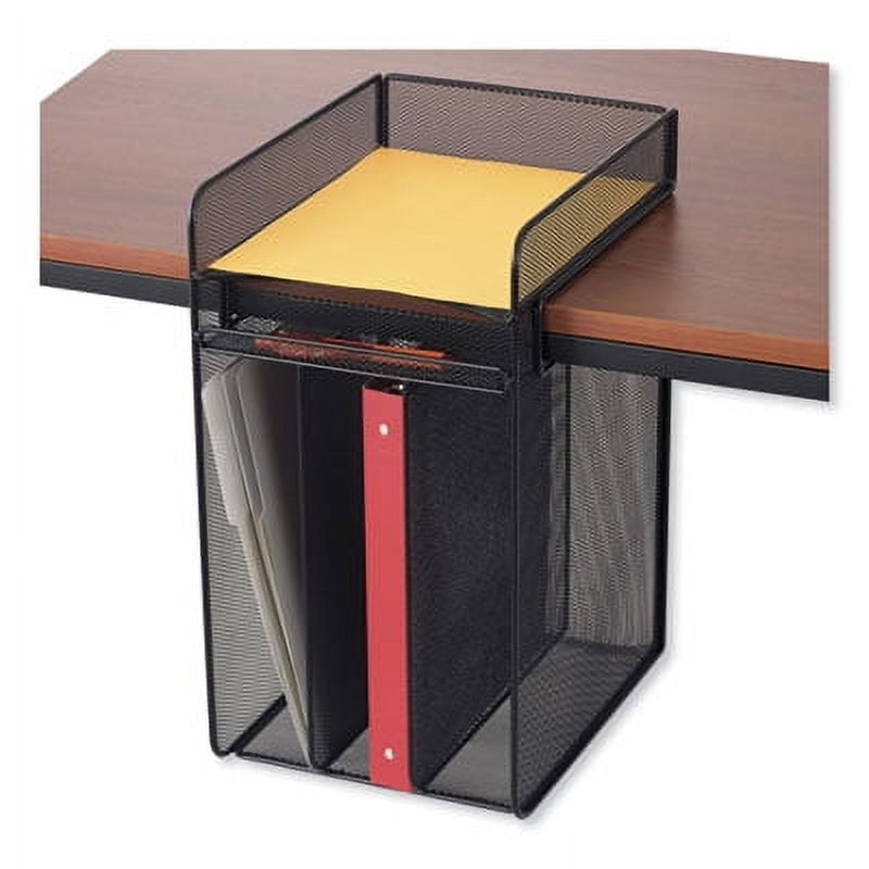 Safco Onyx Vertical Hanging Desk Organizer in Black - Image 3