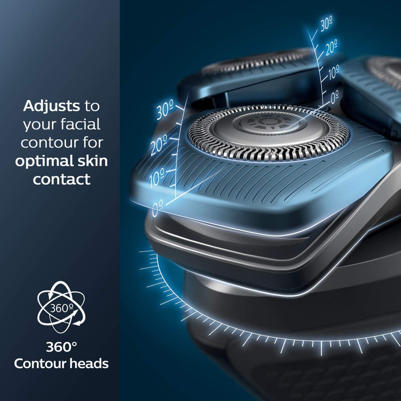 Philips Norelco S7782/85 Shaver 7700 Electric Rechargeable Wet & Dry Cordless Shaver Series 7000 with ComfortGlide Rings and Pop-Up Trimmer - Image 4