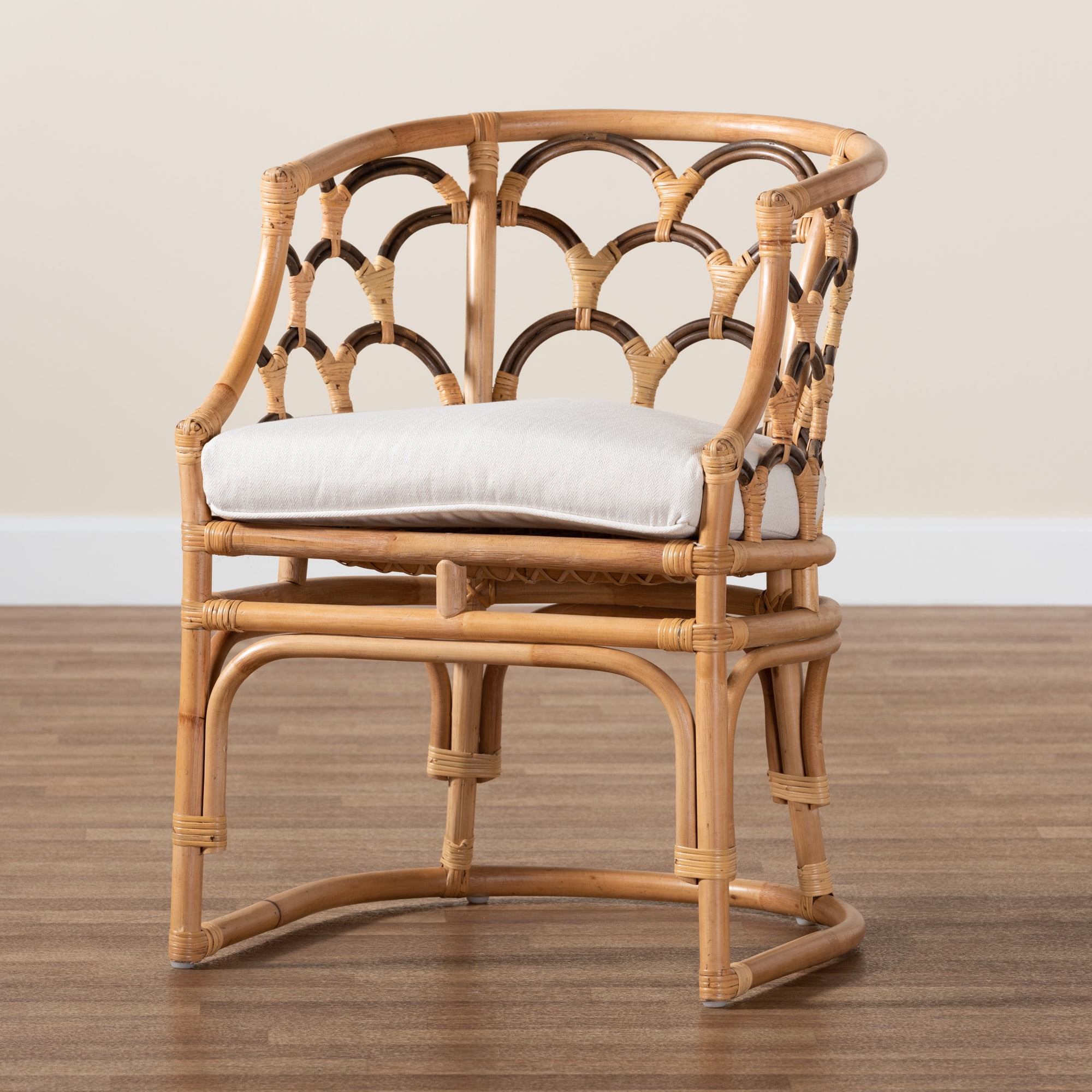 bali & pari Aster Rattan BOHO Accent Chair, Natural Brown - Image 9
