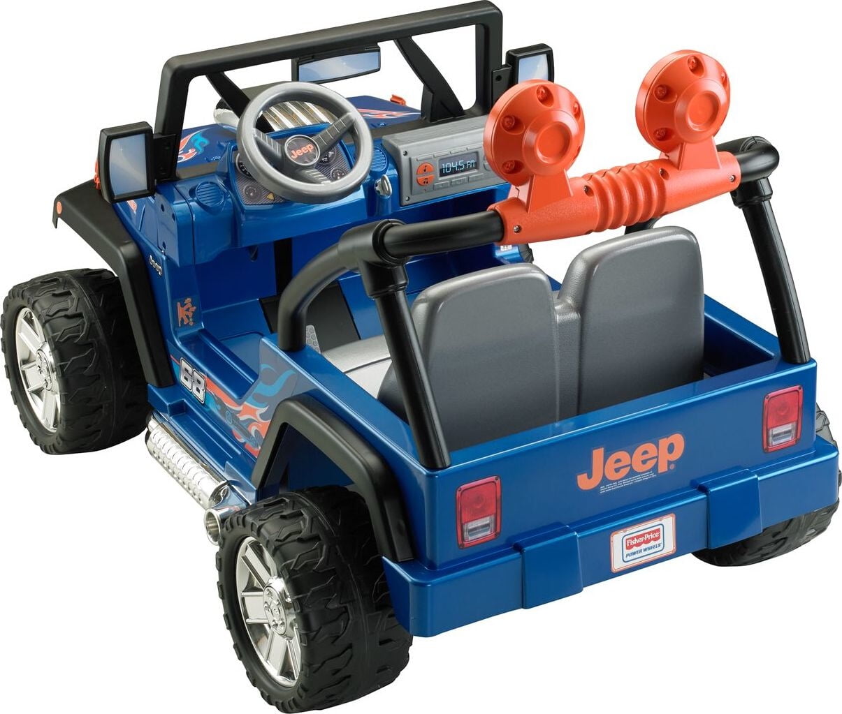 12V Power Wheels Hot Wheels Jeep Wrangler Battery-Powered Ride-On Toy Vehicle with Music & Sounds, for a Child Ages 3-7 - Image 4