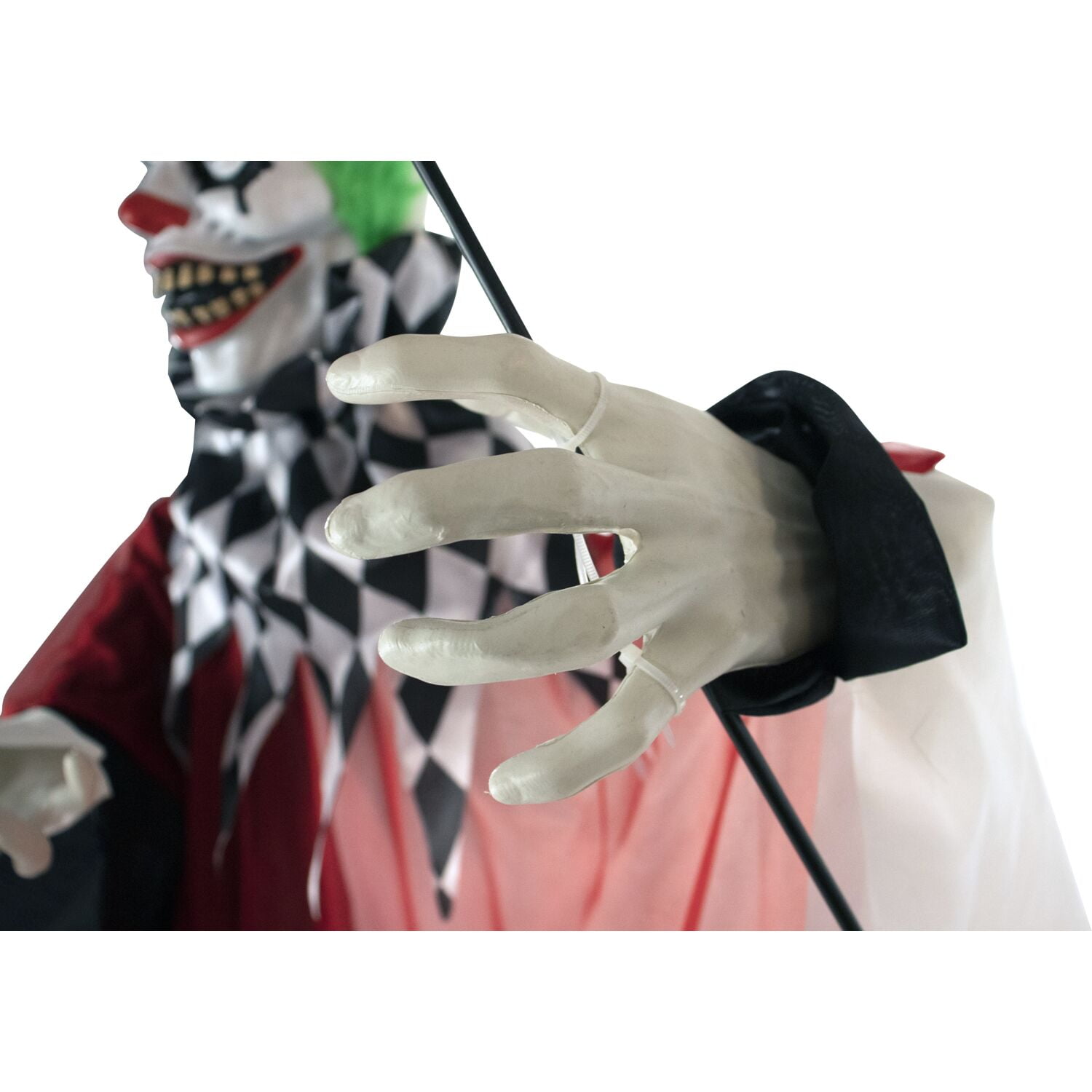 Haunted Hill Farm 5.9 ft Life-Size Animatronic Clown Halloween Decoration with Lights and Sound, HHCLOWN-7FLSA - Image 19