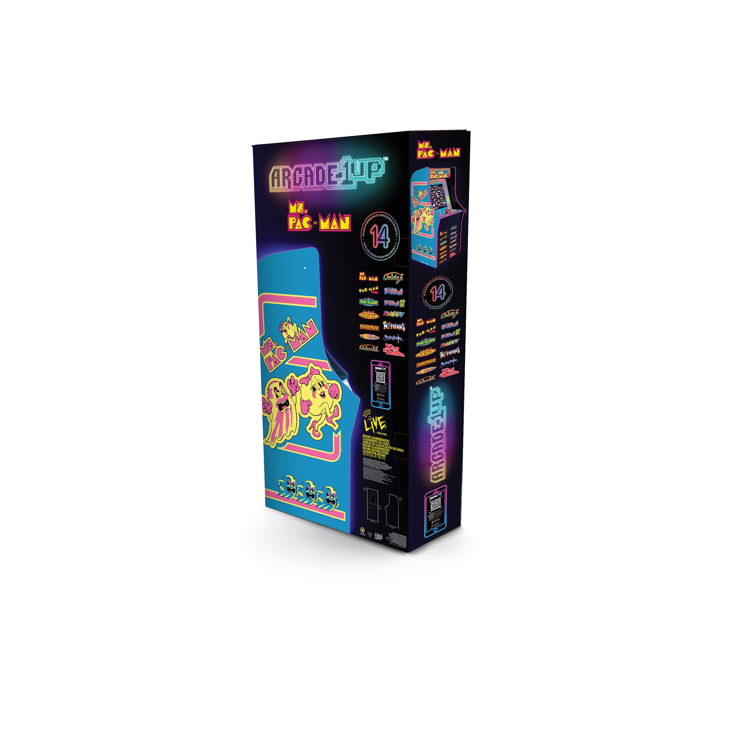 Arcade1Up Ms. PAC-MAN Classic Arcade Video Game Machine, 18.75" x 45.7" x 19.75" in - Image 4