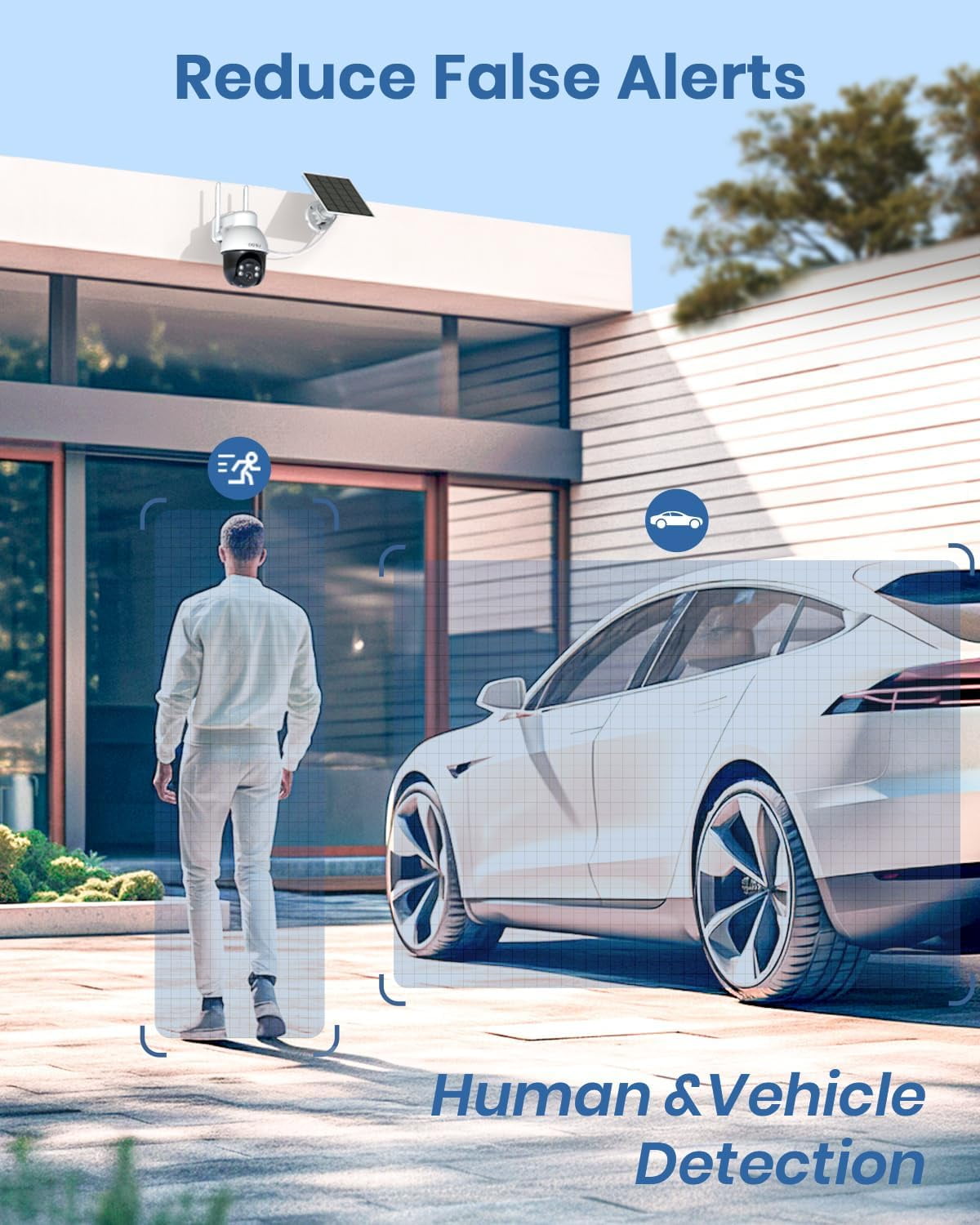 AOSU Solar Security Camera,5MP Wireless Outdoor Cameras,360° Surveillance,Auto Tracking, Human/Vehicle Detection,works with Alexa/Google Assistant - Image 10