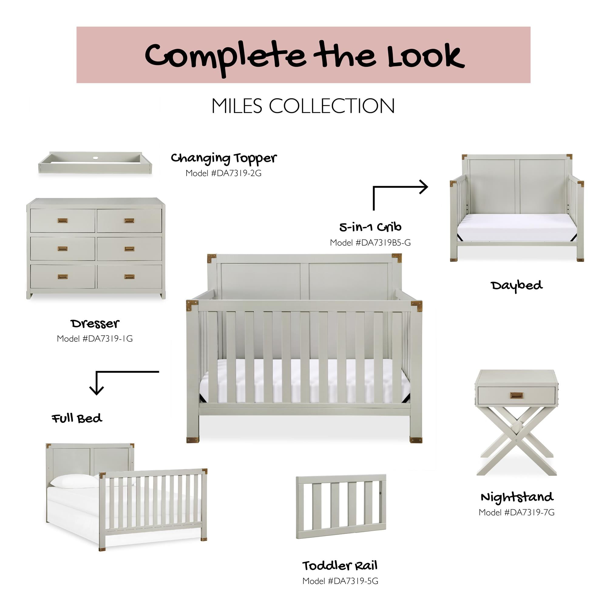 Baby Relax Miles 6-Drawer Dresser, Soft Gray - Image 5