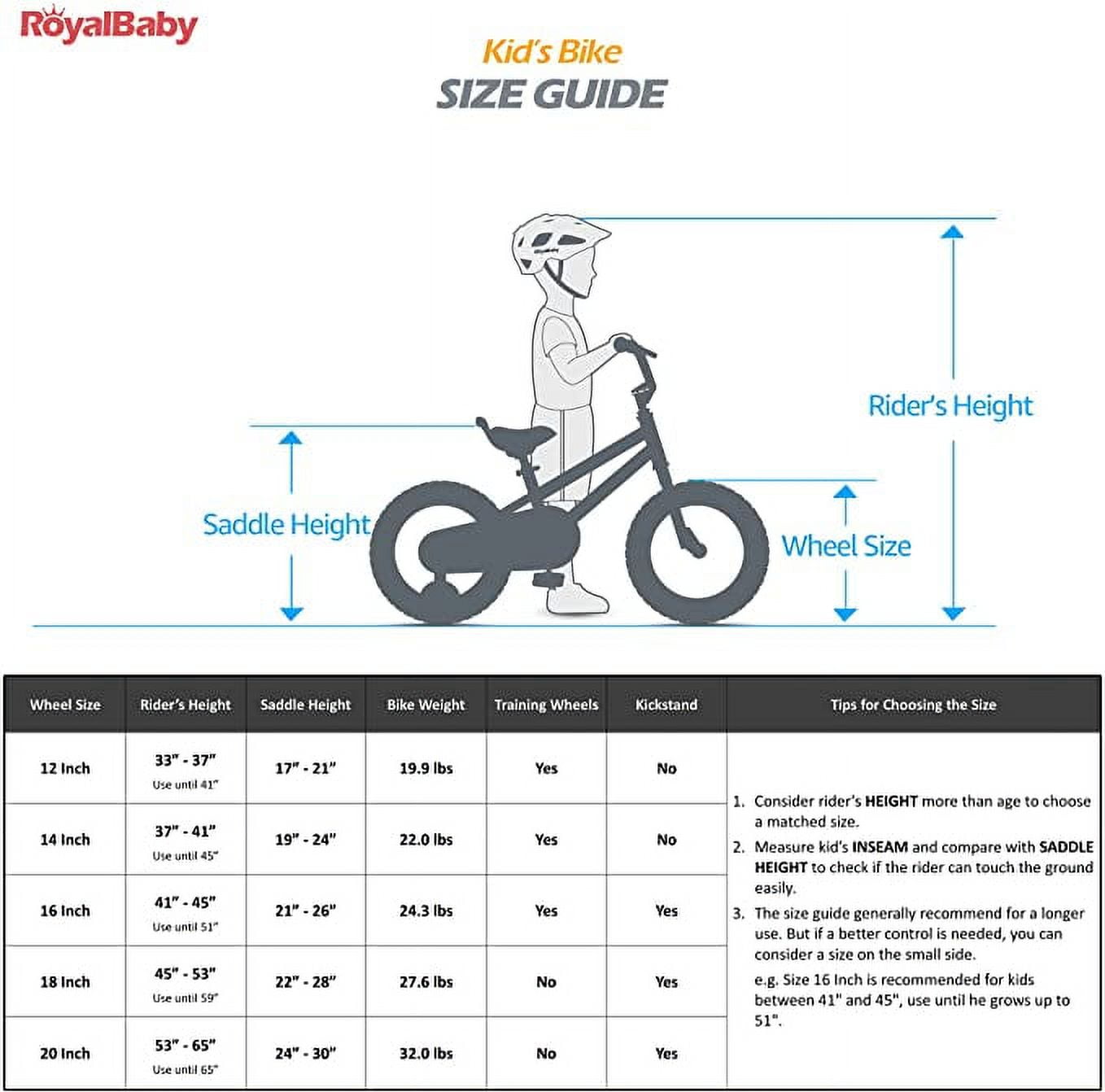 RoyalBaby Buttons 12-inch Kids Bicycle White and Green Color With Training Wheels - Image 5