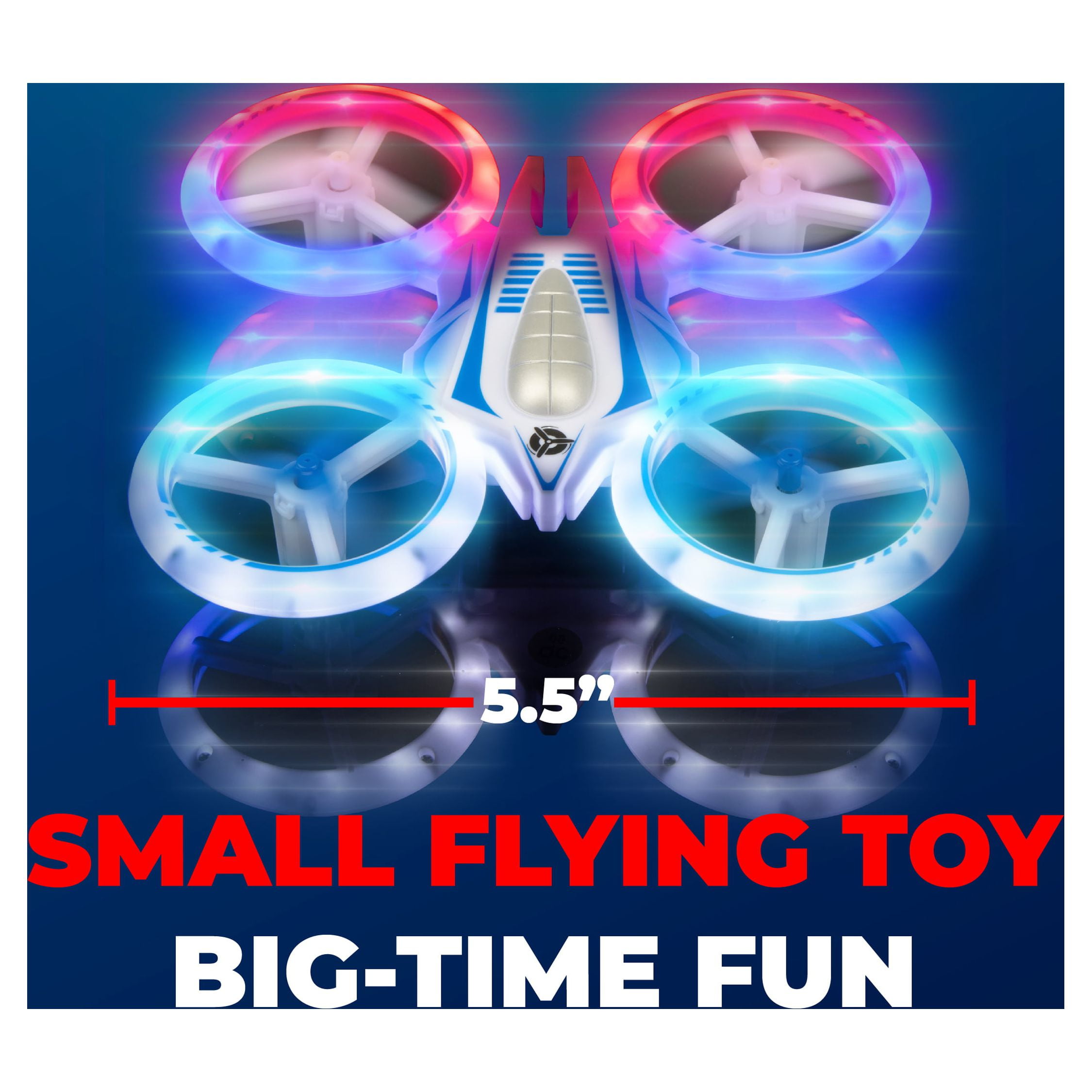 Force1 Drone UFO 4000, Mini Stunt, Glow in the Dark, Rechargeable RC Flying with LED Lights for Kids Ages 14+ - Image 3