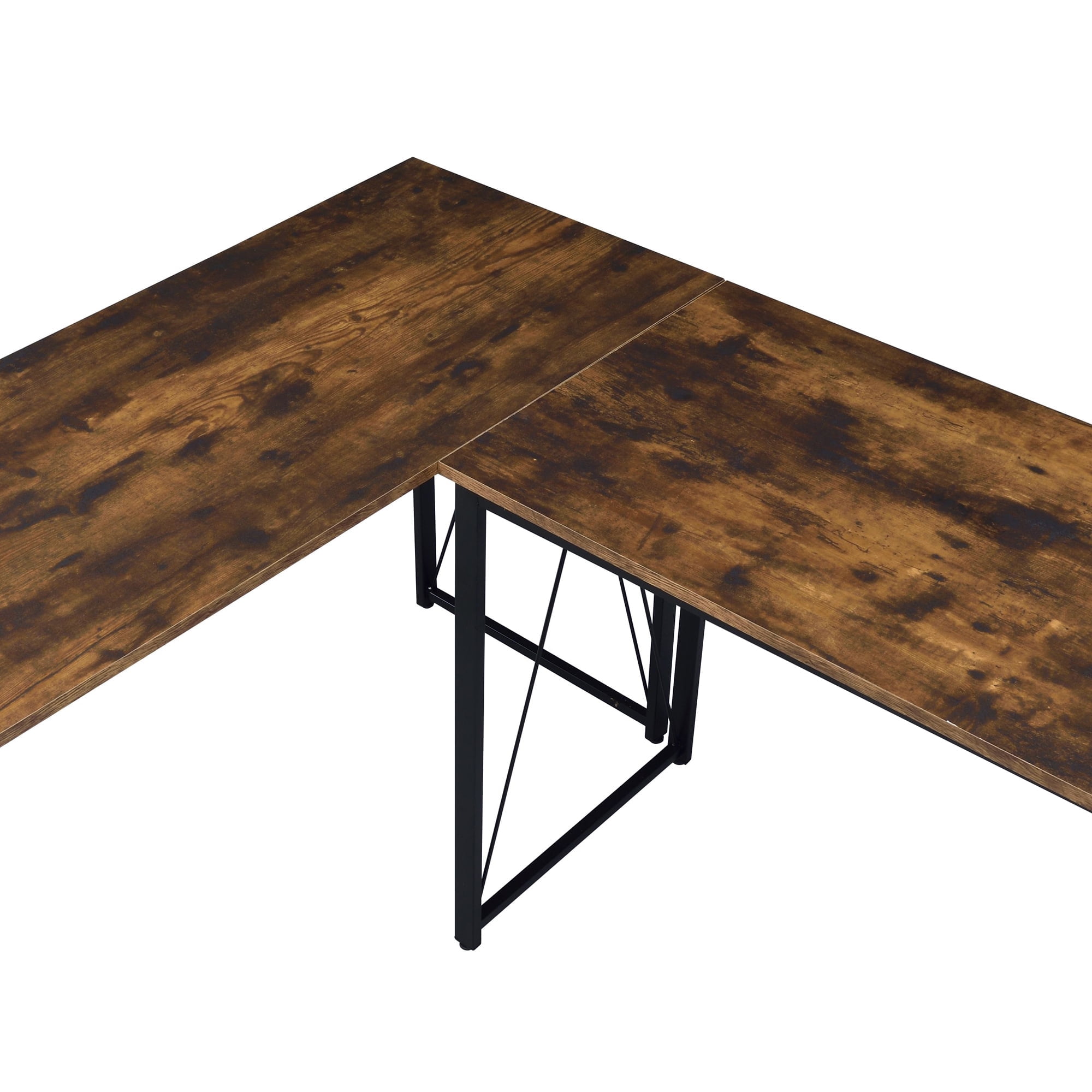 ACME Zaidin Writing Desk in Weathered Oak and Black - Image 8