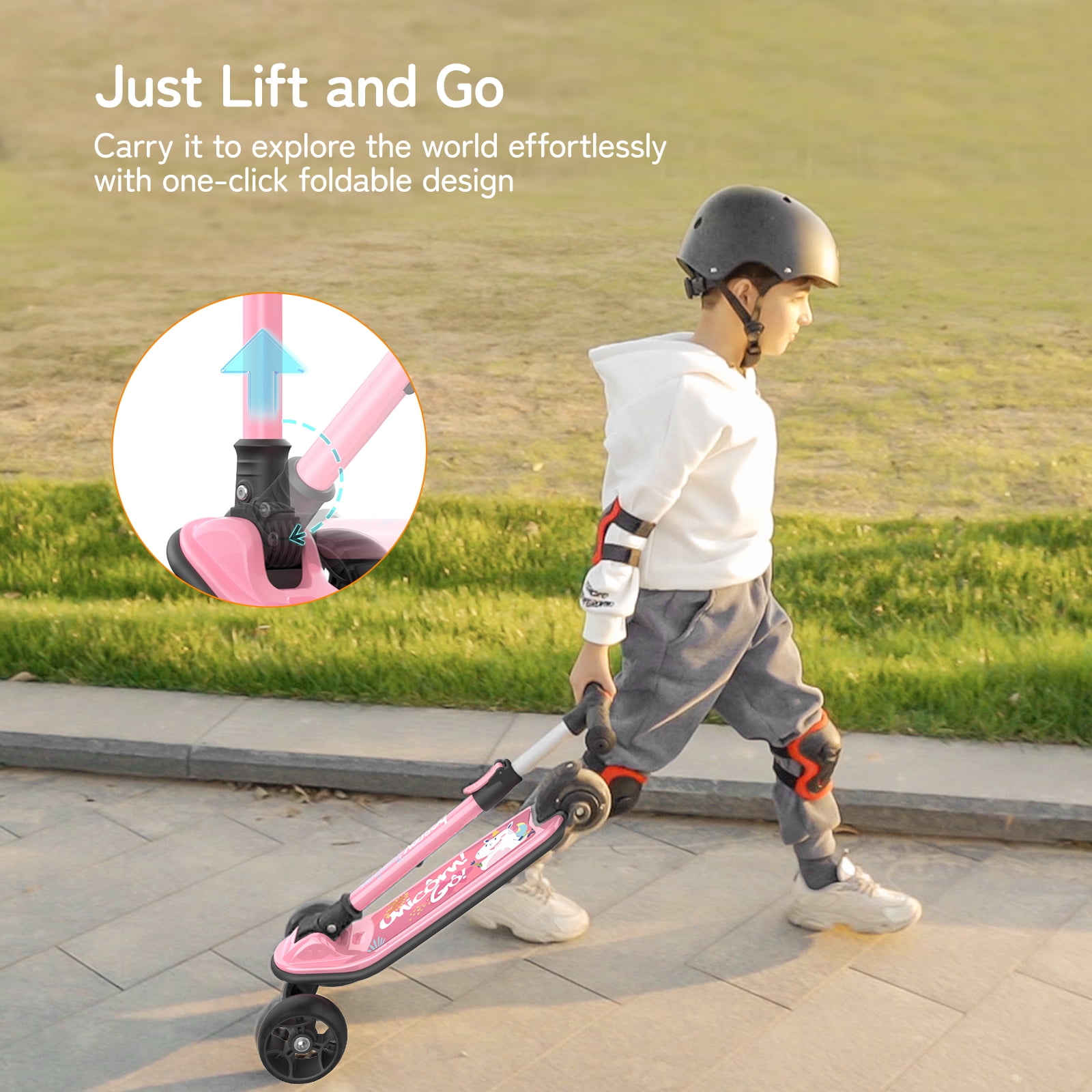 Besrey Kids Scooter 3 Wheel for Ages 3-10 Years Boys/Girls,Kick Scooter forToddler with LED Light Wheels and Adjustable Height,Pink - Image 13