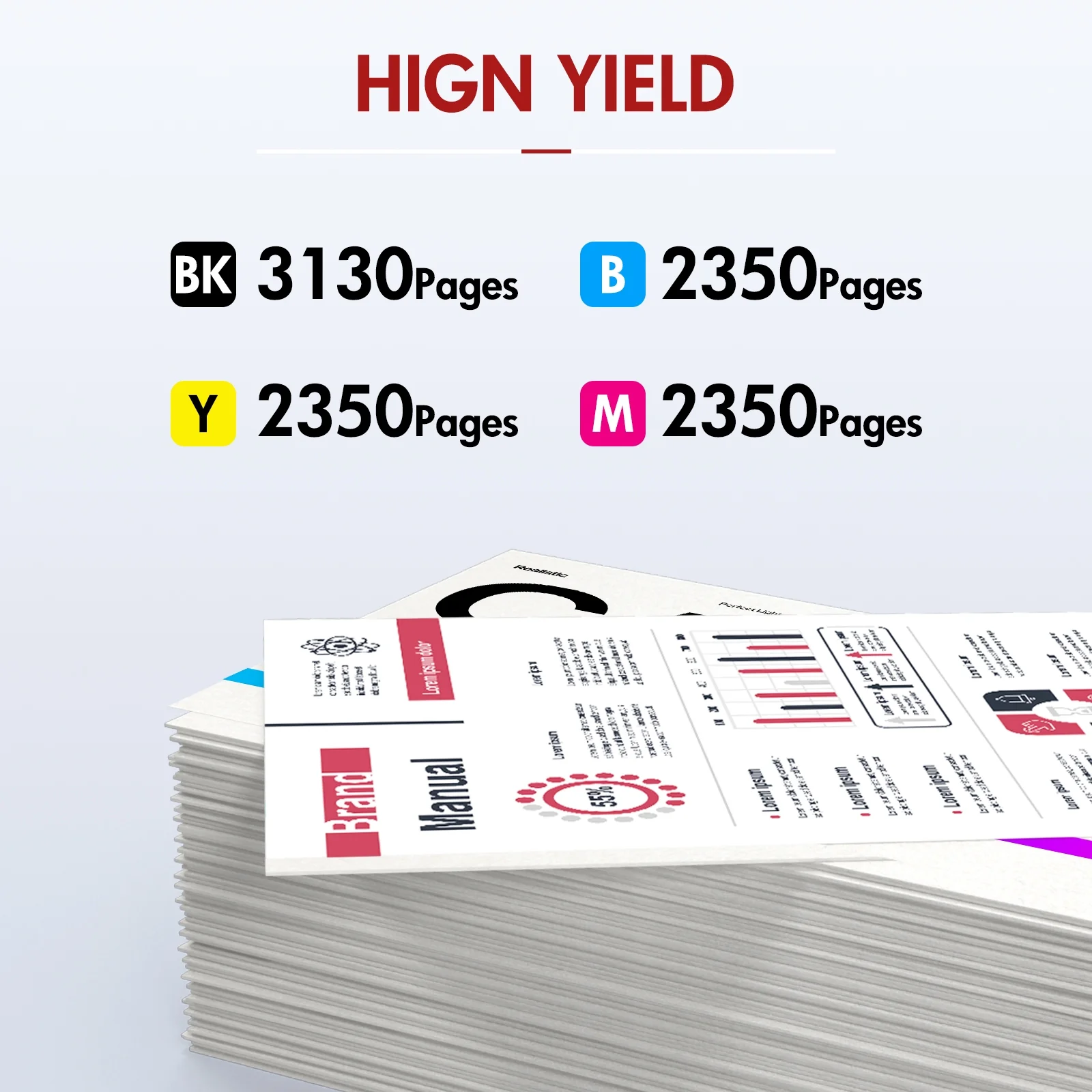 067H Toner Cartridge Compatible for Canon 067H 067 CRG-067H ImageCLASS MF656Cdw MF654Cdw MF653Cdw LBP633Cdw LBP632Cdw High Yield Printer Toner (4-Pack,Black Cyan Magenta Yellow) - Image 4