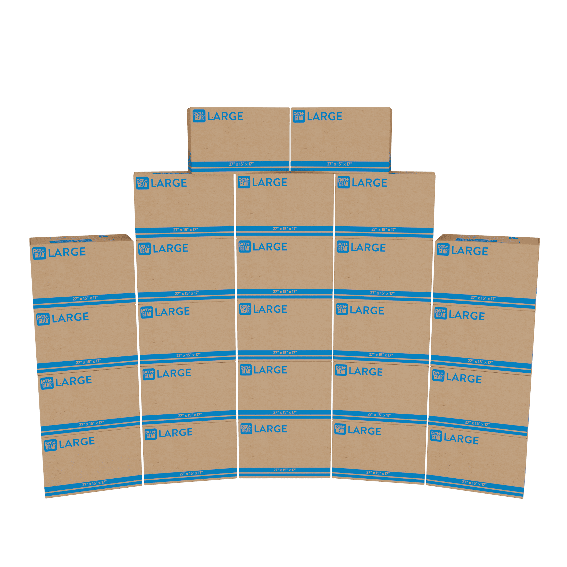 Pen+Gear Recycled Moving and Storage Boxes, Large, 27" x 15" x 17.5", Kraft, 25 Count - Image 11