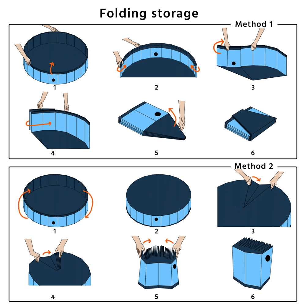 Alden Design 63'' Foldable Pet Swimming Pool for Indoor and Outdoor, Blue - Image 9