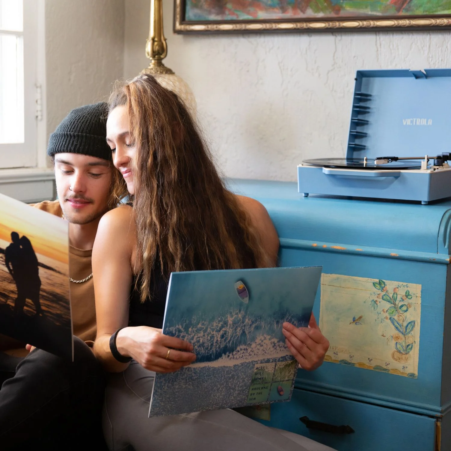 Victrola Re-Spin Sustainable Bluetooth Suitcase Record Player- Light Blue | Exclusive - Image 12