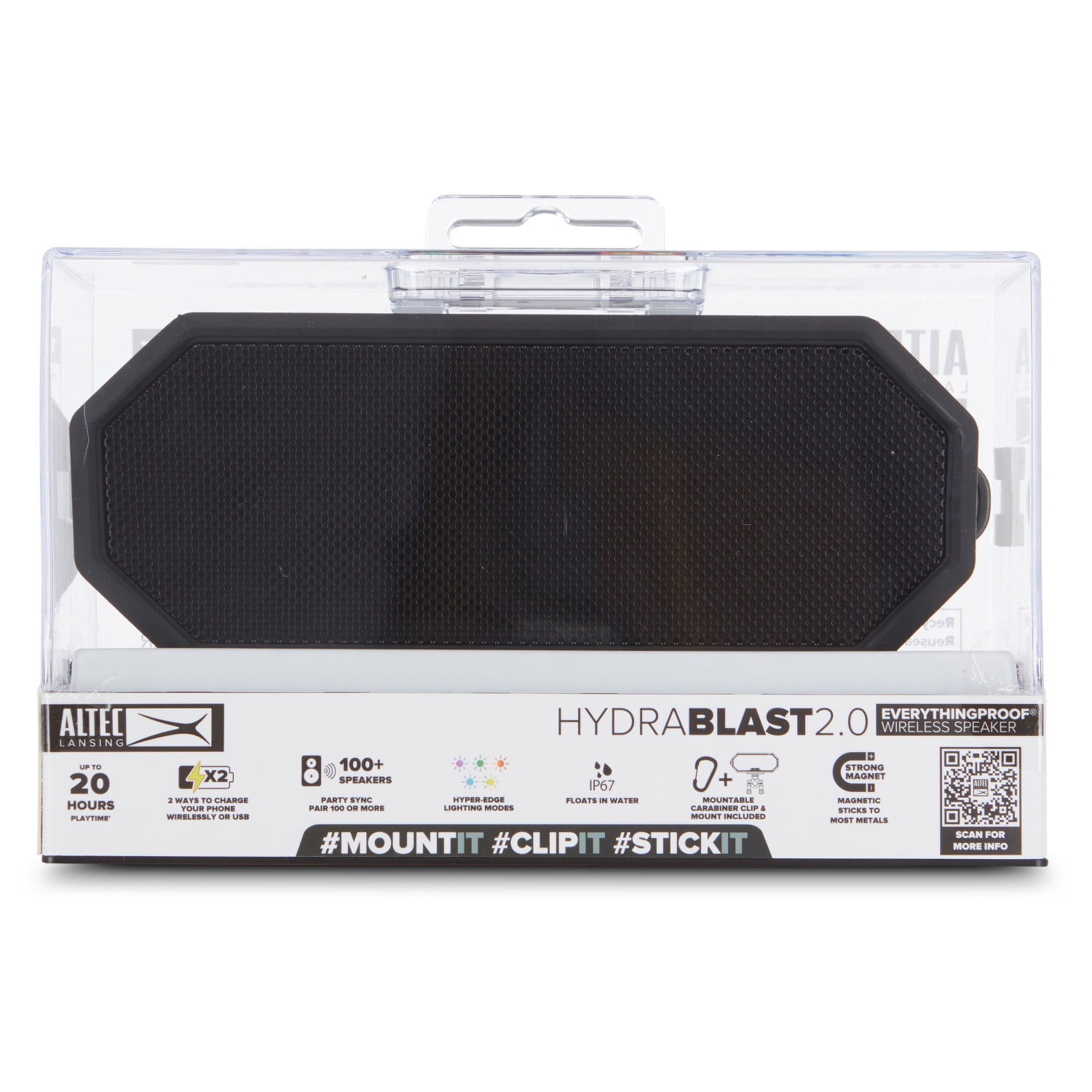 Altec Lansing Hydra Blast 2.0 LED Lighting Floatable Waterproof Wireless Magnetic Bluetooth Portable Speaker, Black, IMW1302 - Image 13