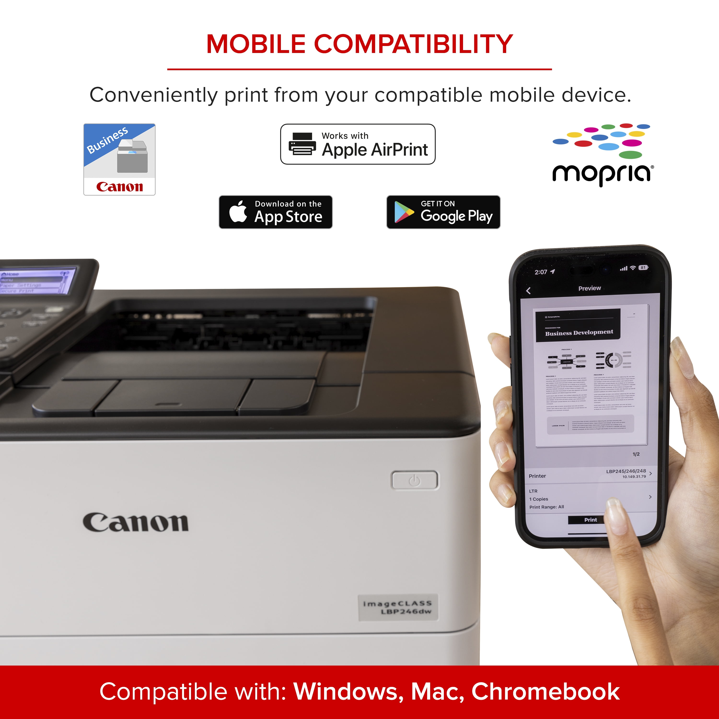 Canon imageCLASS LBP246dw - Wireless Duplex Monochrome Laser Printer - Image 7