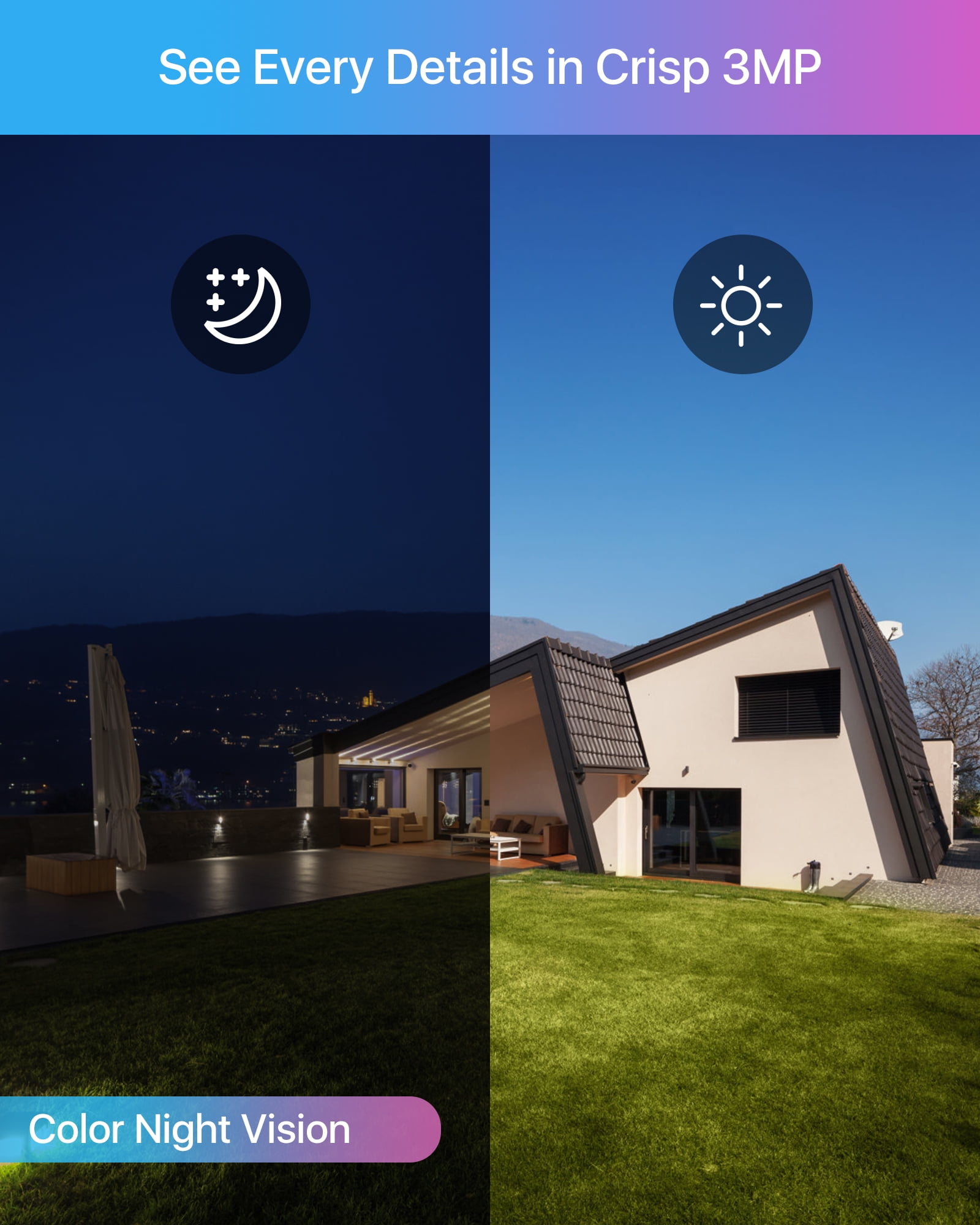 3MP PTZ WiFi Security Camera System with Two Way Audio, ZOSI 360° Outdoor Wireless Security Camera with Color Night Vision, Waterproof, 1TB HDD for 24-7 Recording, Home Security - Image 9