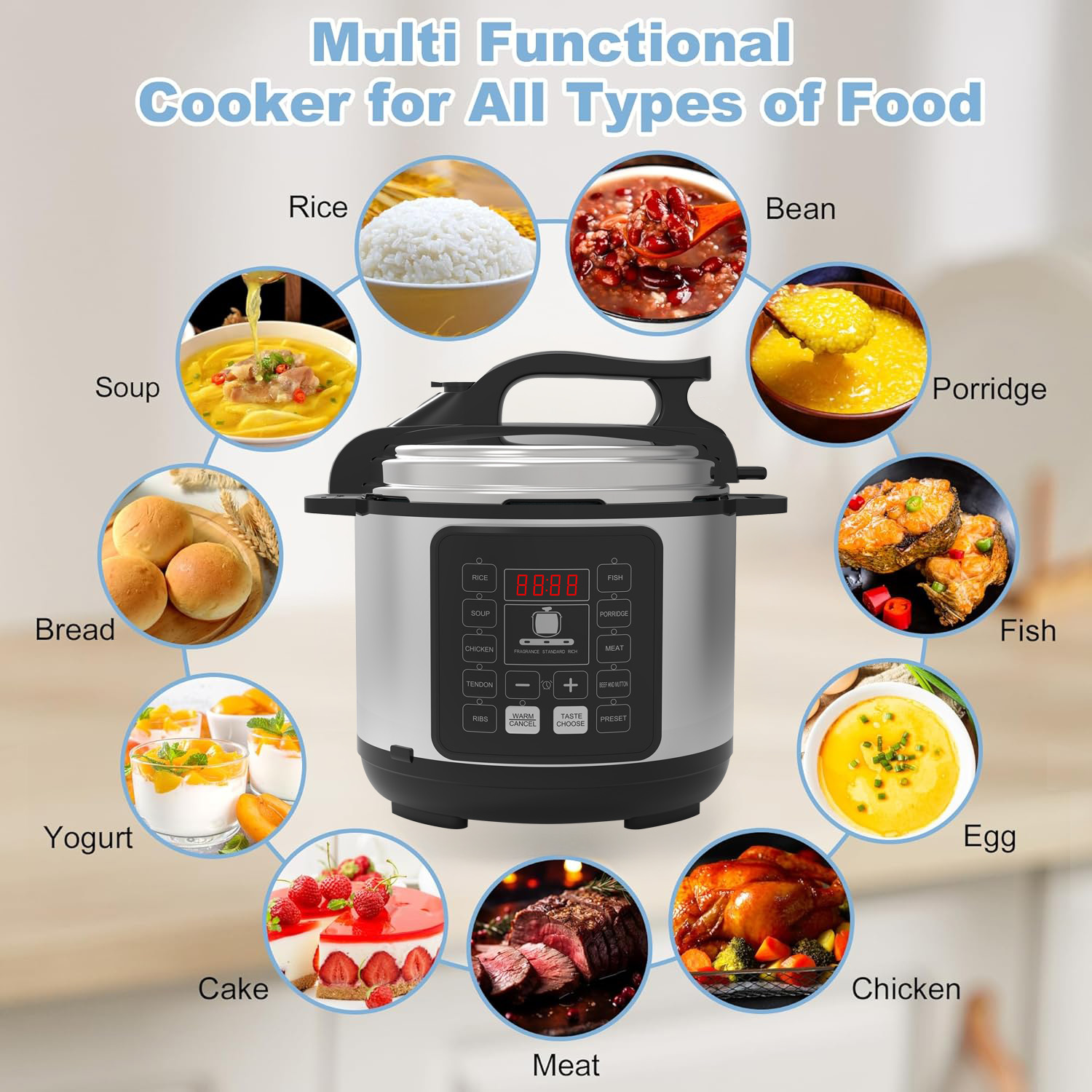 Babyltrl 6 Quart Electric Pressure Cooker,10-in-1 Multi-Functional Slow and Rice Cooker - Image 9