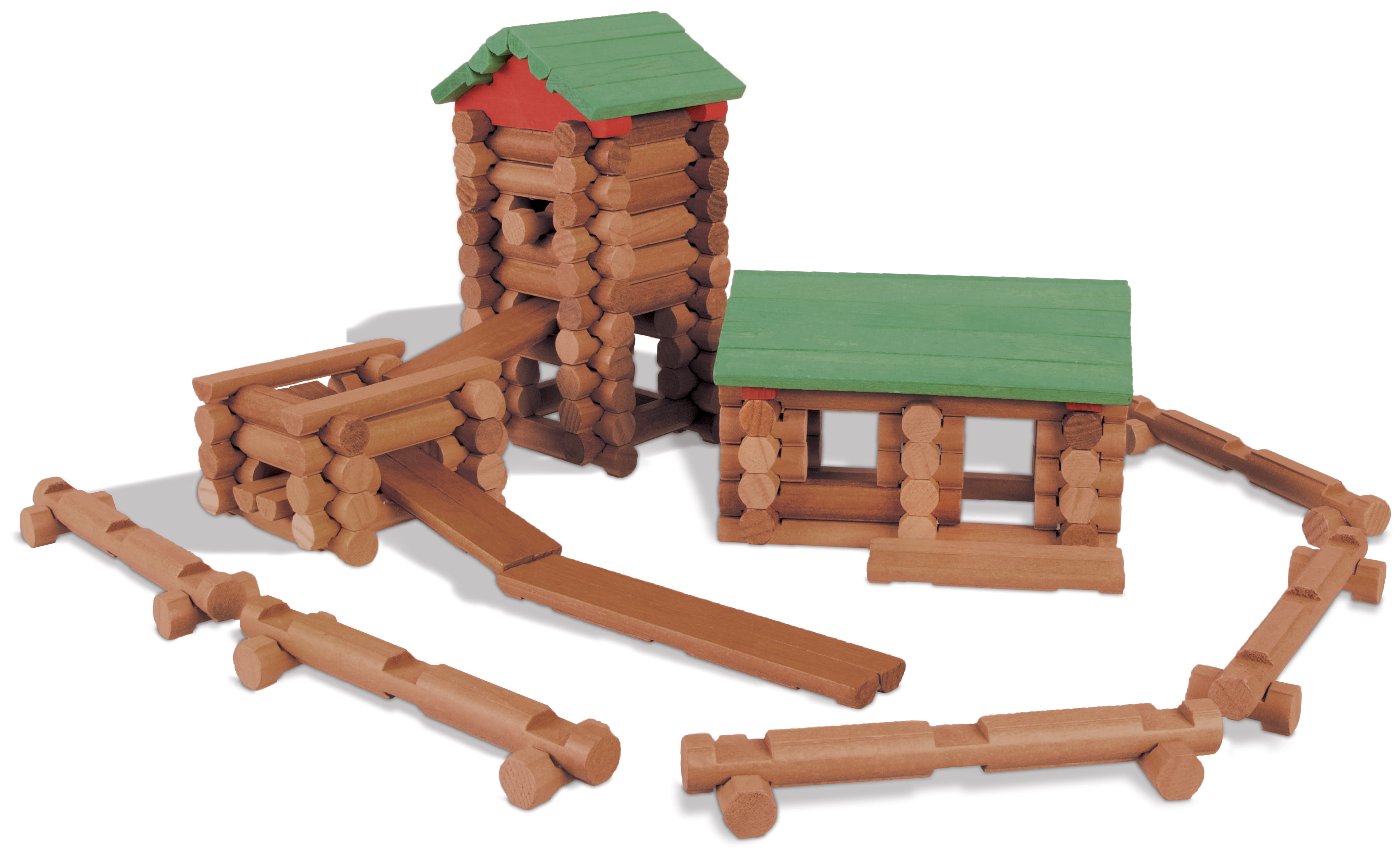 LINCOLN LOGS - Collector's Edition Village - 327 All Wood Pieces - Collectible Tin - Image 4
