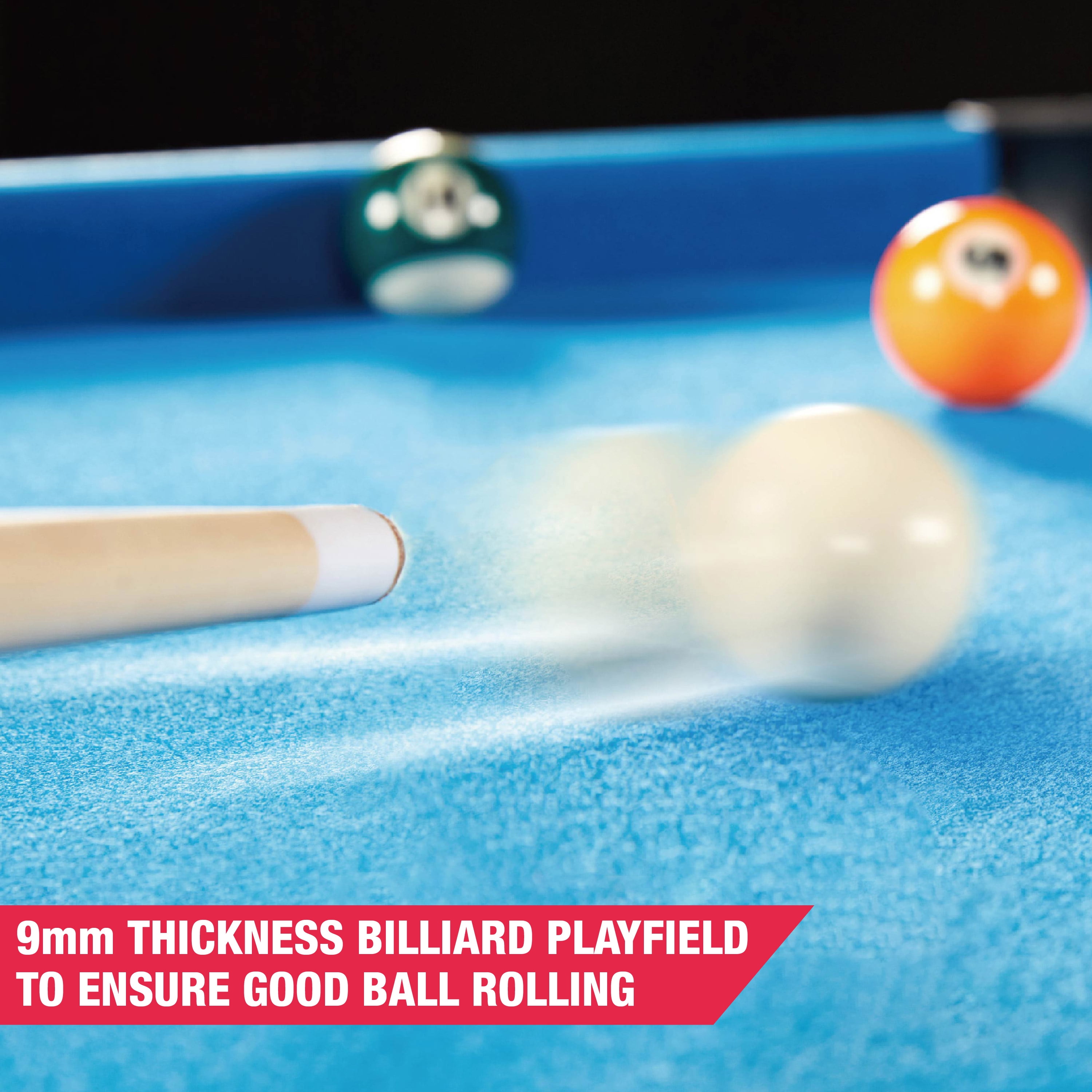 54" 4-in-1 Multi Game, Billiards, Table Tennis Pong Table, Air Hockey, Foosball, by MD Sports - Image 8