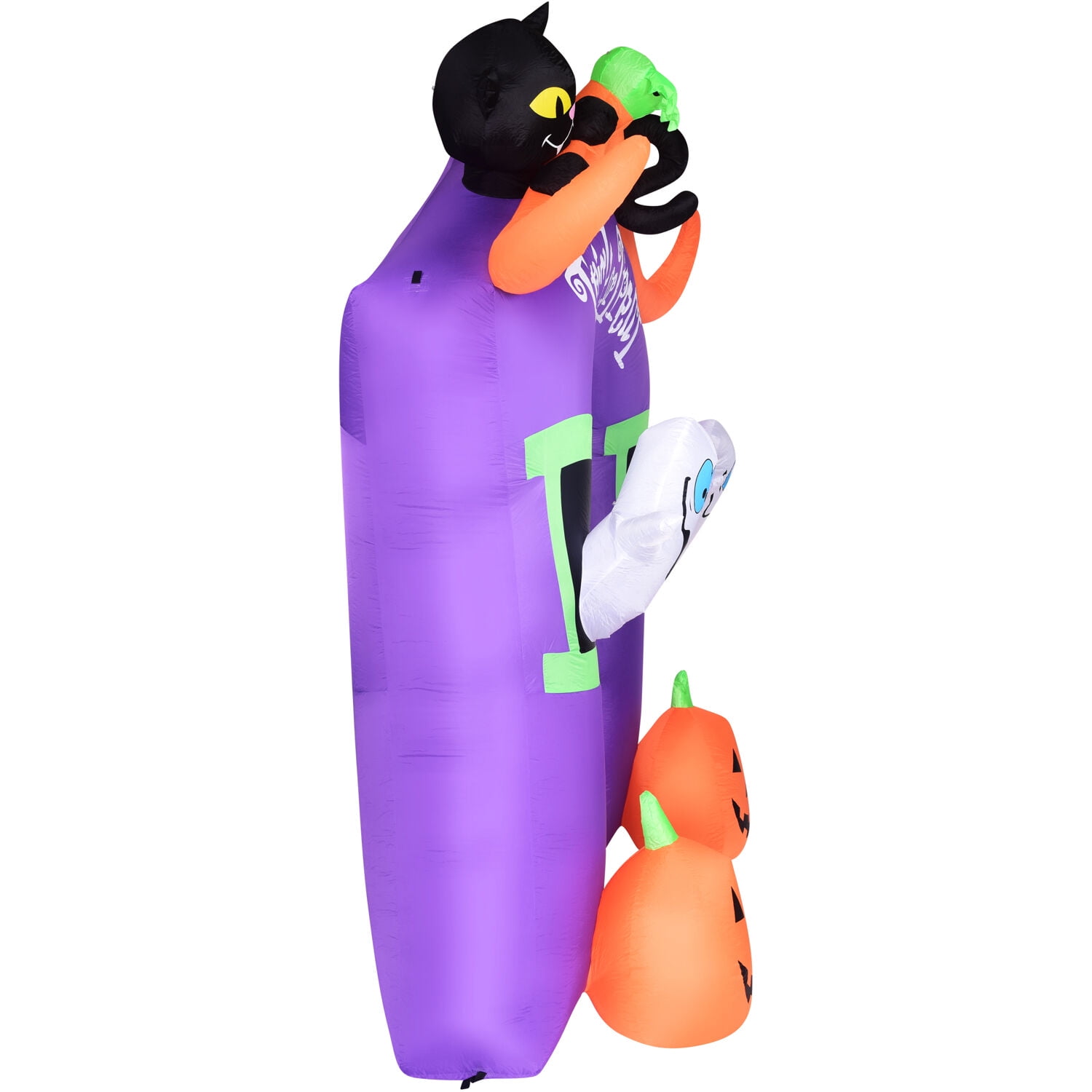 Haunted Hill Farm 9 ft Inflatable Pre-Lit Trick or Treat Walkway Arch with Black Cat, Jack-O-Lantern and Ghost, HITOTARCH091-L - Image 6