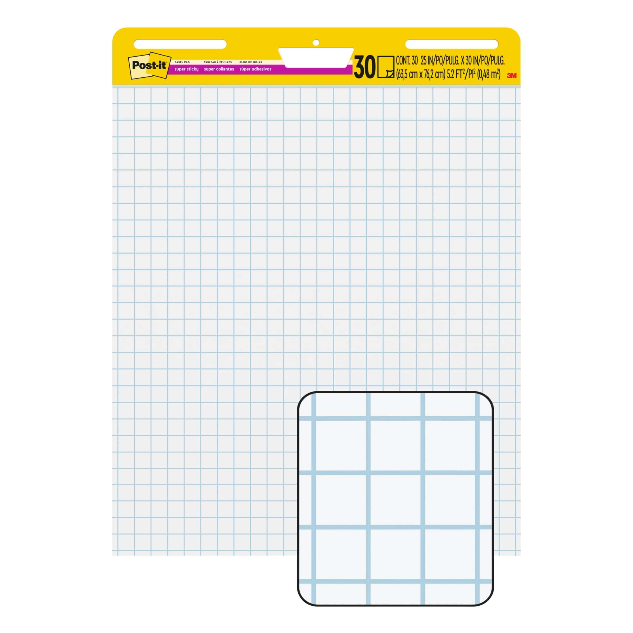 Post-it Super Sticky Easel Pad, White with Grid, 25 in. x 30 in. Sheets, 4 Pads - Image 9