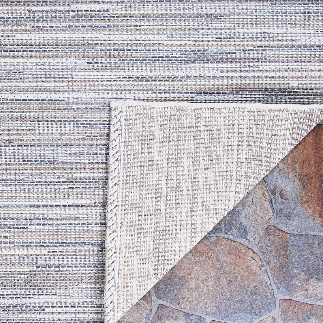 Couristan Monte Carlo Coastal Breeze 5'3" x 7'6" Taupe and Champagne Outdoor Rug - Image 5