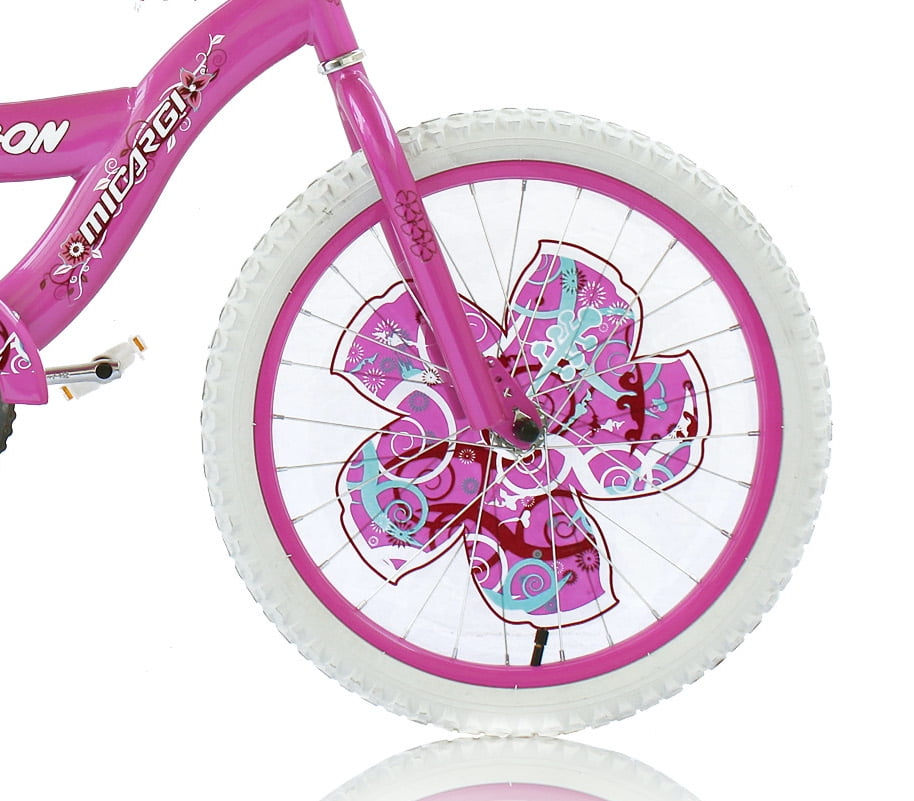 Wonder Wheels 20 In. Girl's BMX S-Type Frame Bicycle Coaster Brake One Piece Crank Pink Rims White Tire Kid's Bike – Pink - Image 9