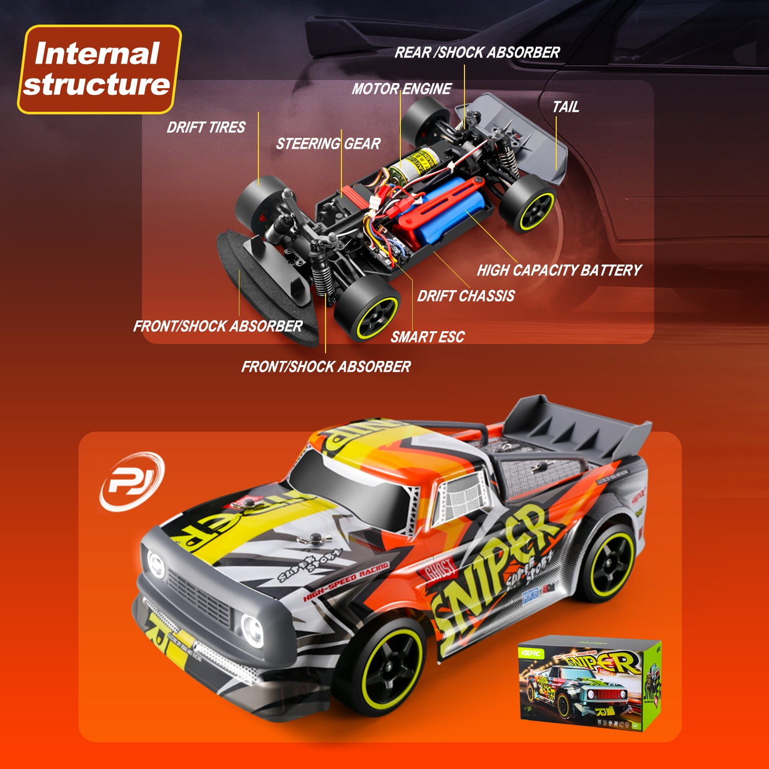 4DRC Car High Speed Remote Control Car 1:16 Scale 30+ MPH 4WD off Road Truck 2 Batteries 50+ Mins Play Gifts - Image 10